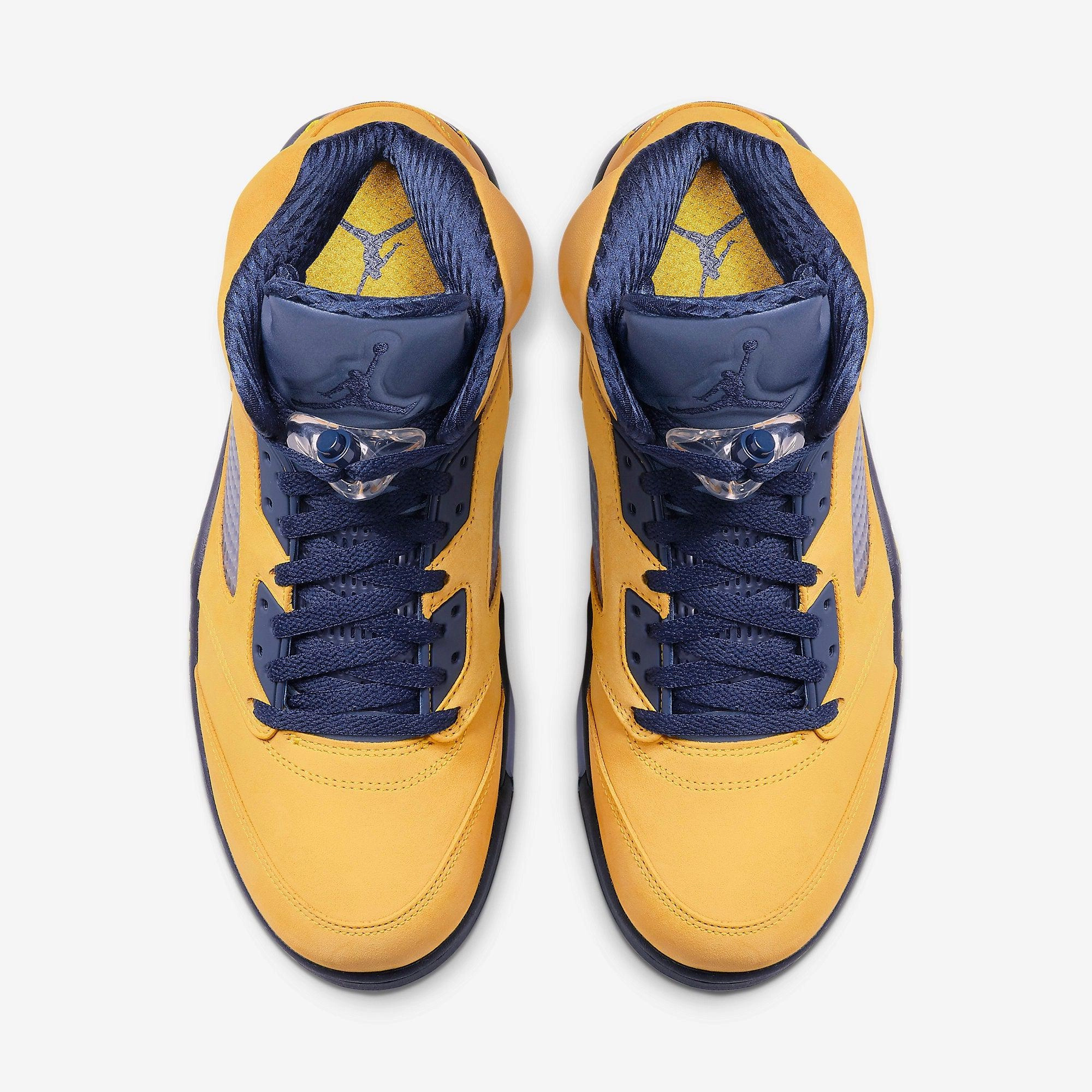 (Men's) Air Jordan 5 Retro SE 'Michigan Wolverines' (2019) CQ9541-704 Air Jordan 5 Mesh Panel Basketball Shoes