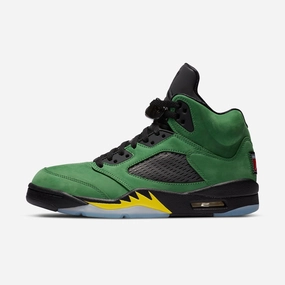 (Men's) Air Jordan 5 Retro SE 'Oregon Ducks' (2020) CK6631-307 Air Jordan 5 shoes with mesh panel details