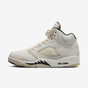 (Men's) Air Jordan 5 Retro SE 'Sail' (2024) FN7405-100 Air Jordan 5 shoes with mesh panel details