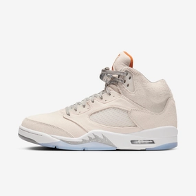(Men's) Air Jordan 5 Retro SE Craft 'Light Orewood Brown' (2023) FD9222-180 Air Jordan 5 shoes with mesh panel details