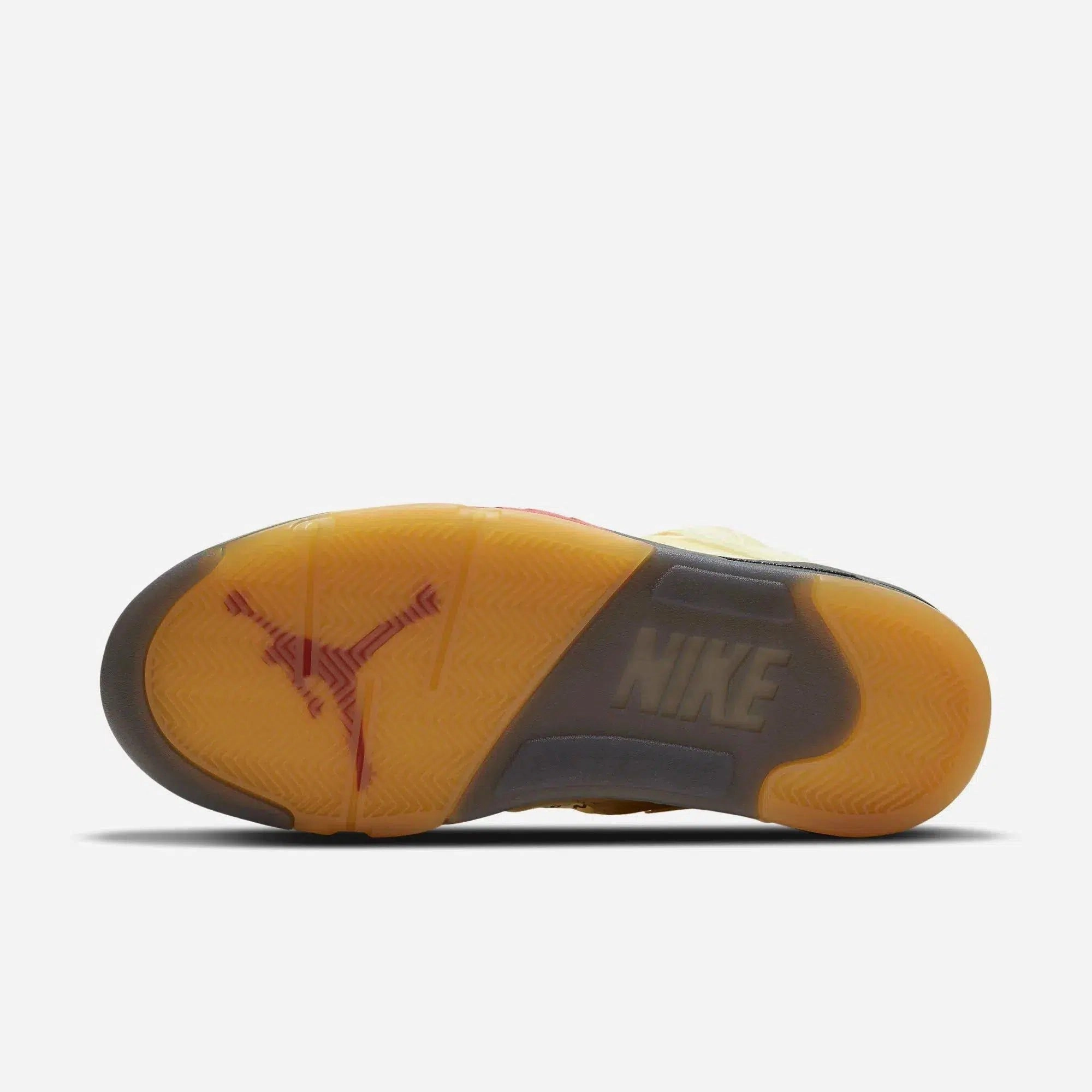 (Men's) Air Jordan 5 Retro SP x Off-White 'Sail' (2020) DH8565-100 Air Jordan 5 Mesh Panel Basketball Shoes