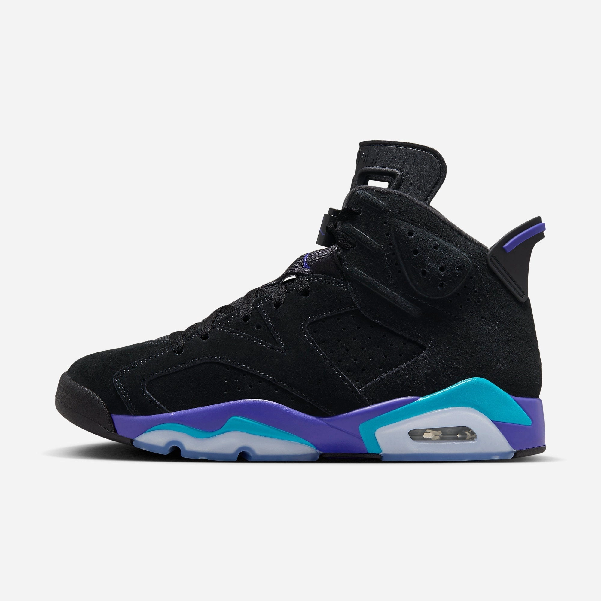 (Men's) Air Jordan 6 Retro 'Black / Aqua' (2023) CT8529-004 Air Jordan 6 high-top shoes for hoop fans