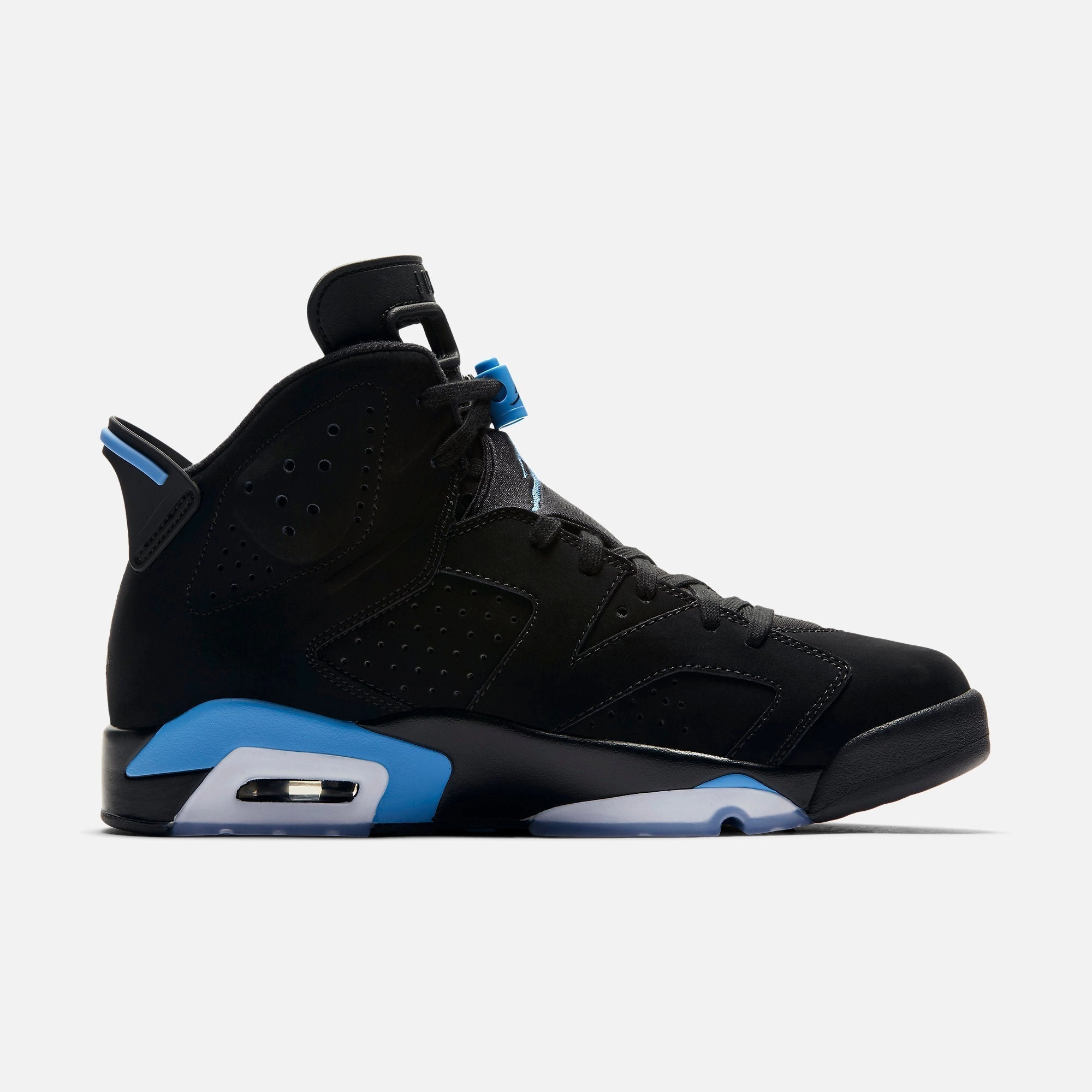 (Men's) Air Jordan 6 Retro 'Black / UNC University Blue' (2017) 384664-006 Air Jordan 6 Classic High-Top Sneakers