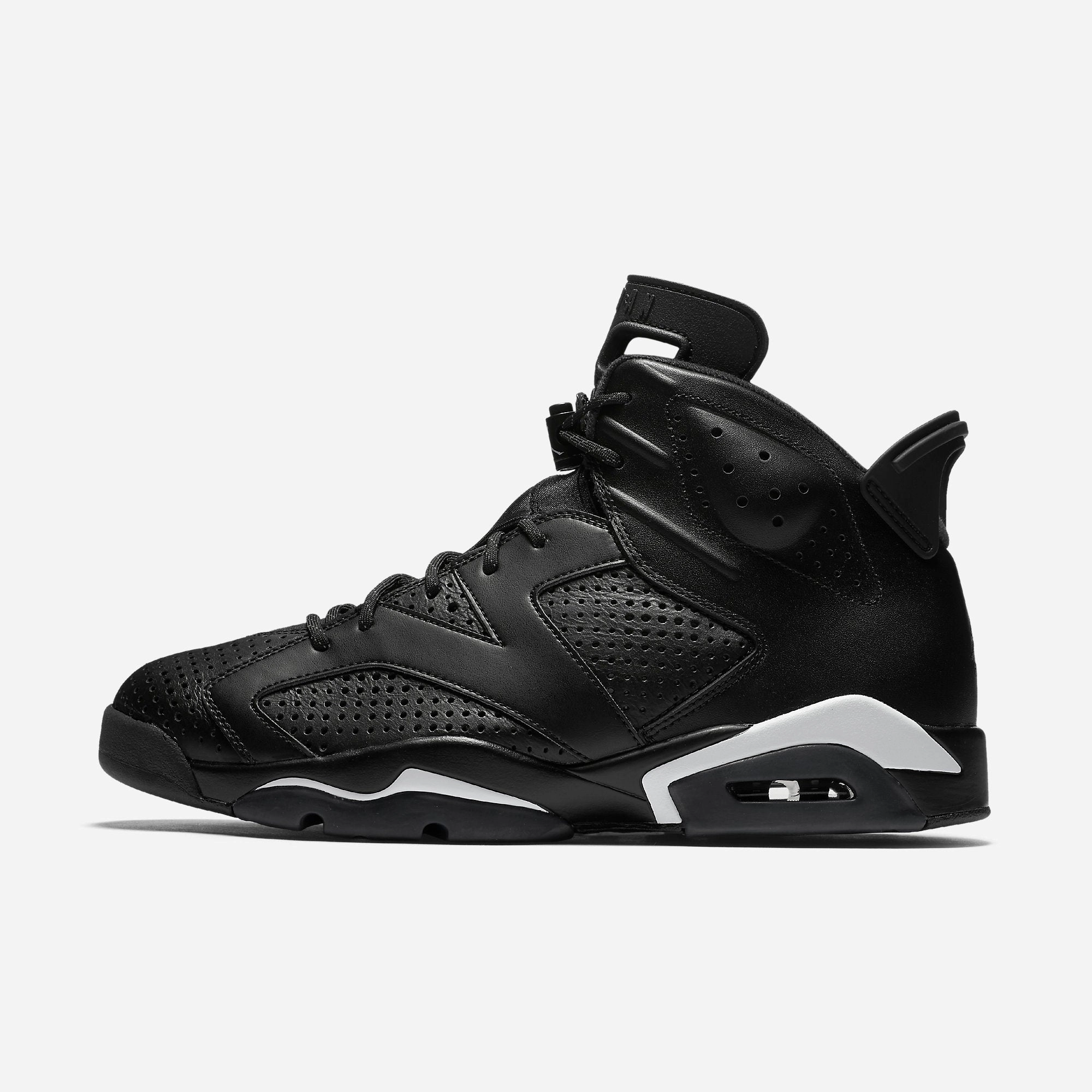(Men's) Air Jordan 6 Retro 'Black Cat' (2016) 384664-020 Air Jordan 6 high-top shoes for hoop fans