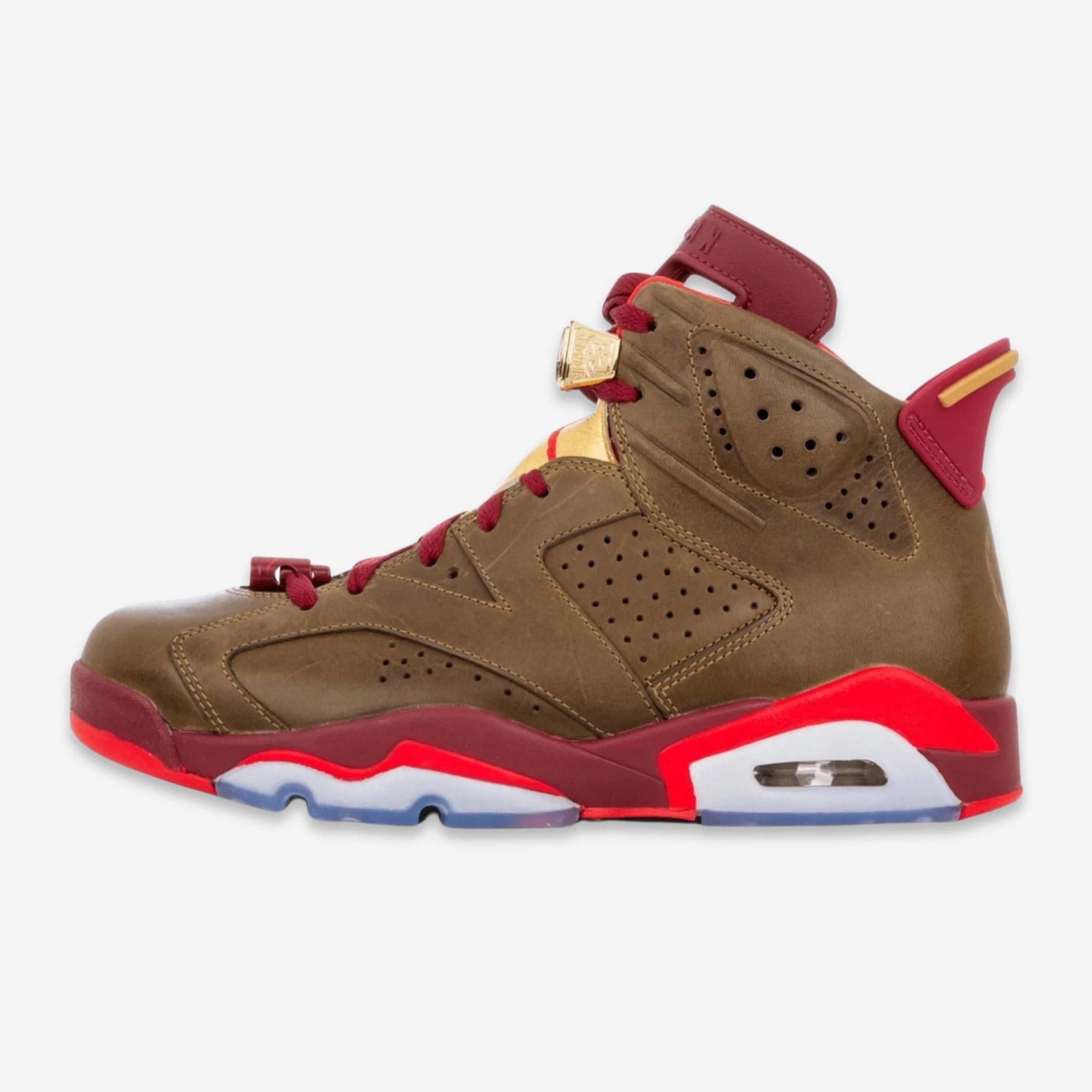 (Men's) Air Jordan 6 Retro 'C&C Cigar' (2014) 384664-250 Air Jordan 6 high-top shoes for hoop fans