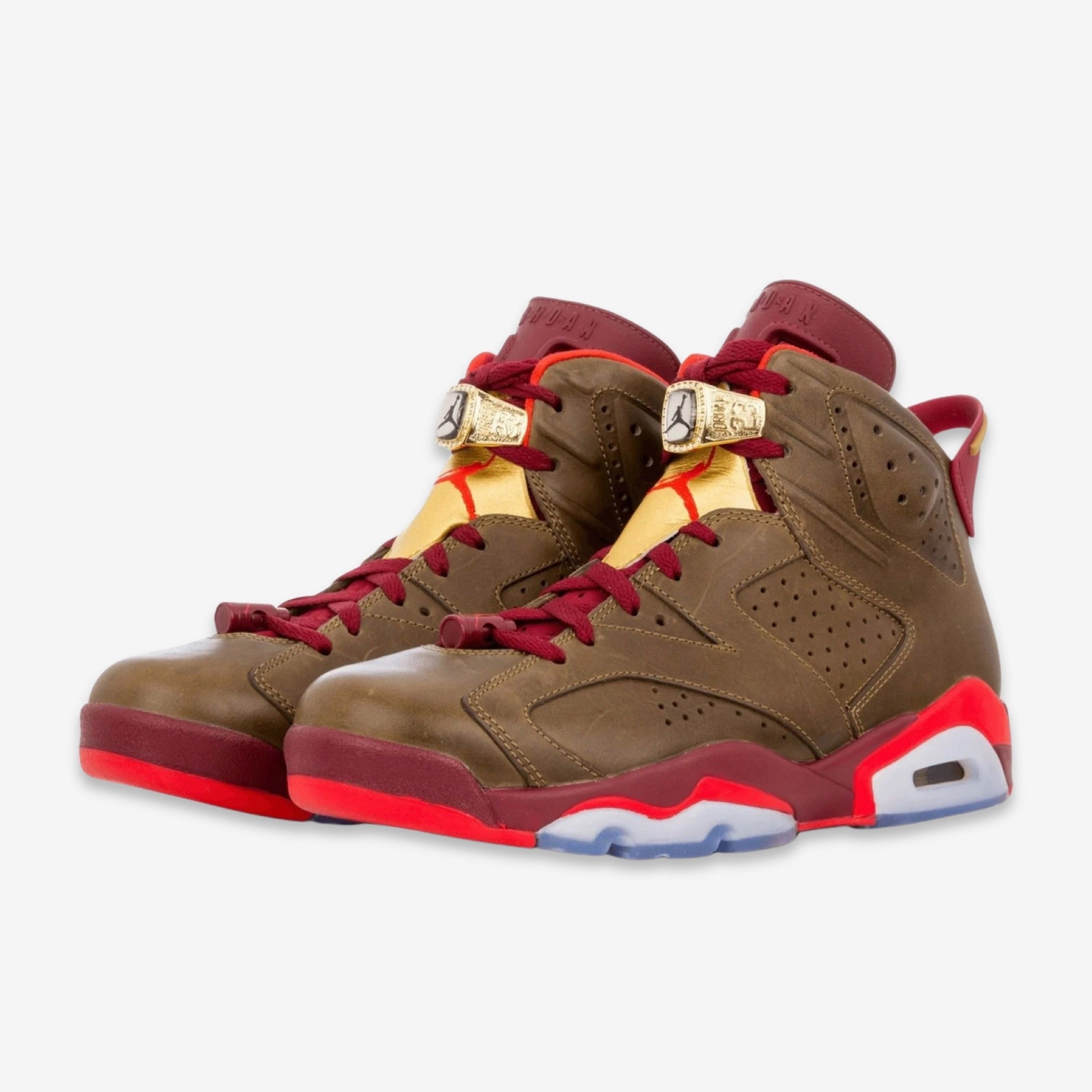 (Men's) Air Jordan 6 Retro 'C&C Cigar' (2014) 384664-250 Air Jordan 6 Classic High-Top Sneakers