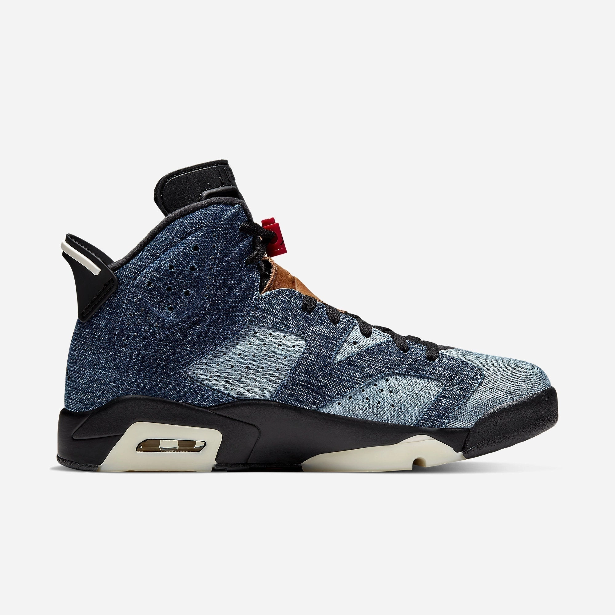 (Men's) Air Jordan 6 Retro 'Washed Denim' (2019) CT5350-401 Air Jordan 6 Classic High-Top Sneakers