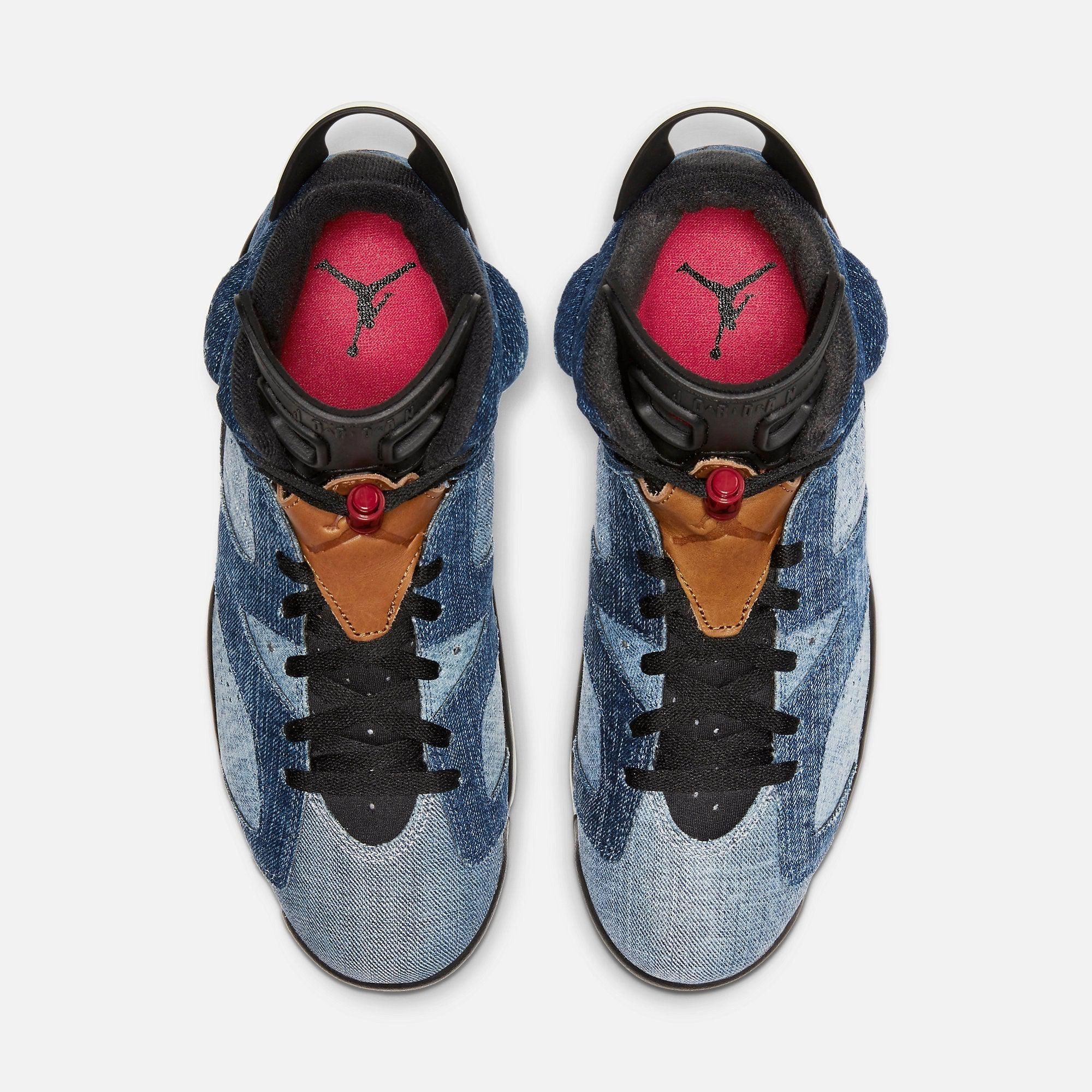 (Men's) Air Jordan 6 Retro 'Washed Denim' (2019) CT5350-401 Air Jordan 6 Classic High-Top Sneakers