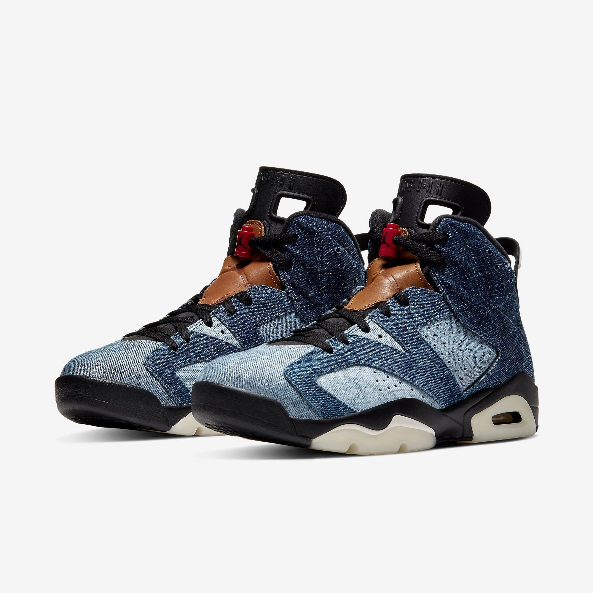 (Men's) Air Jordan 6 Retro 'Washed Denim' (2019) CT5350-401 Air Jordan 6 Classic High-Top Sneakers