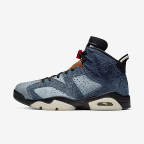 (Men's) Air Jordan 6 Retro 'Washed Denim' (2019) CT5350-401 Air Jordan 6 high-top shoes for hoop fans