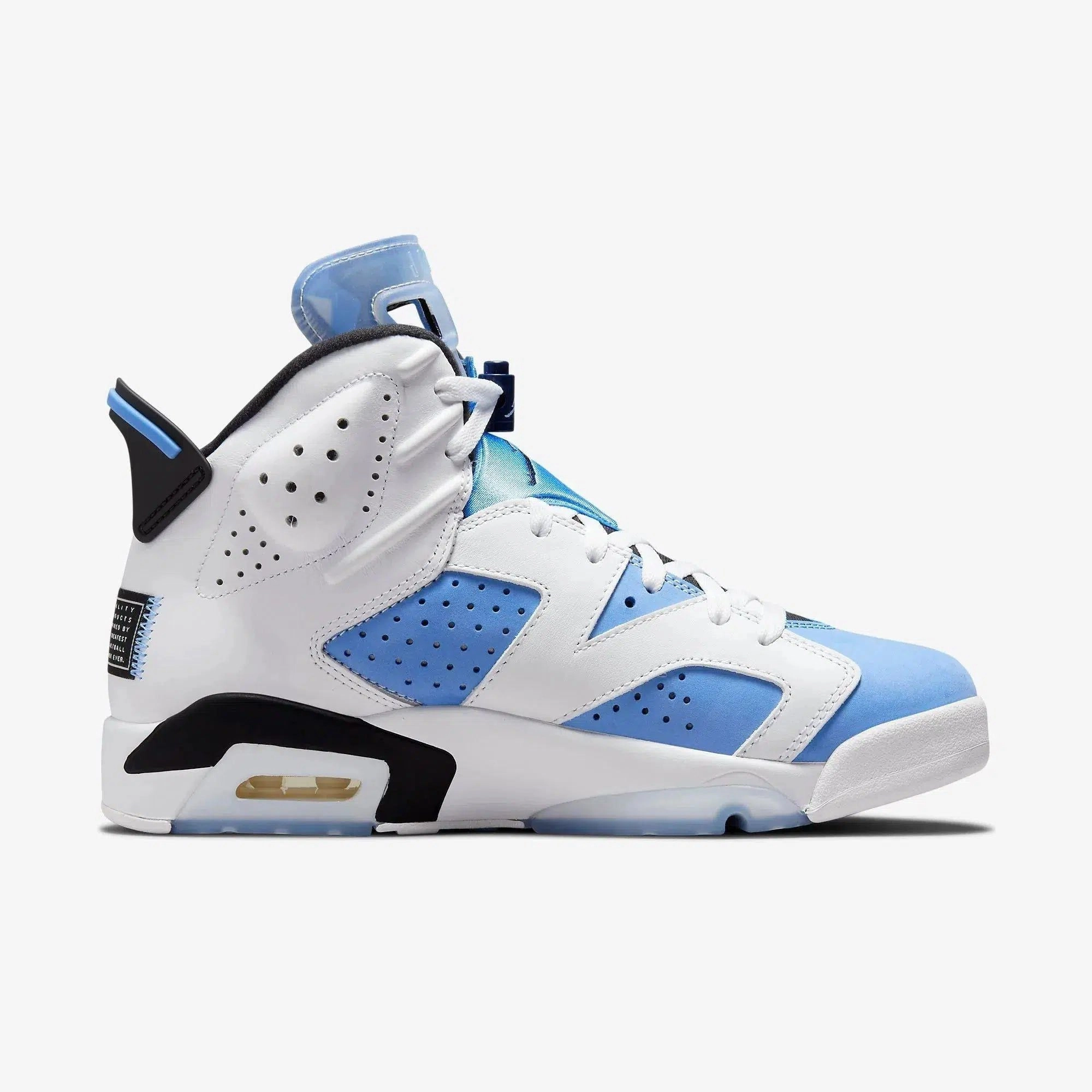 (Men's) Air Jordan 6 Retro 'White / UNC University Blue' (2022) CT8529-410 Air Jordan 6 Classic High-Top Sneakers