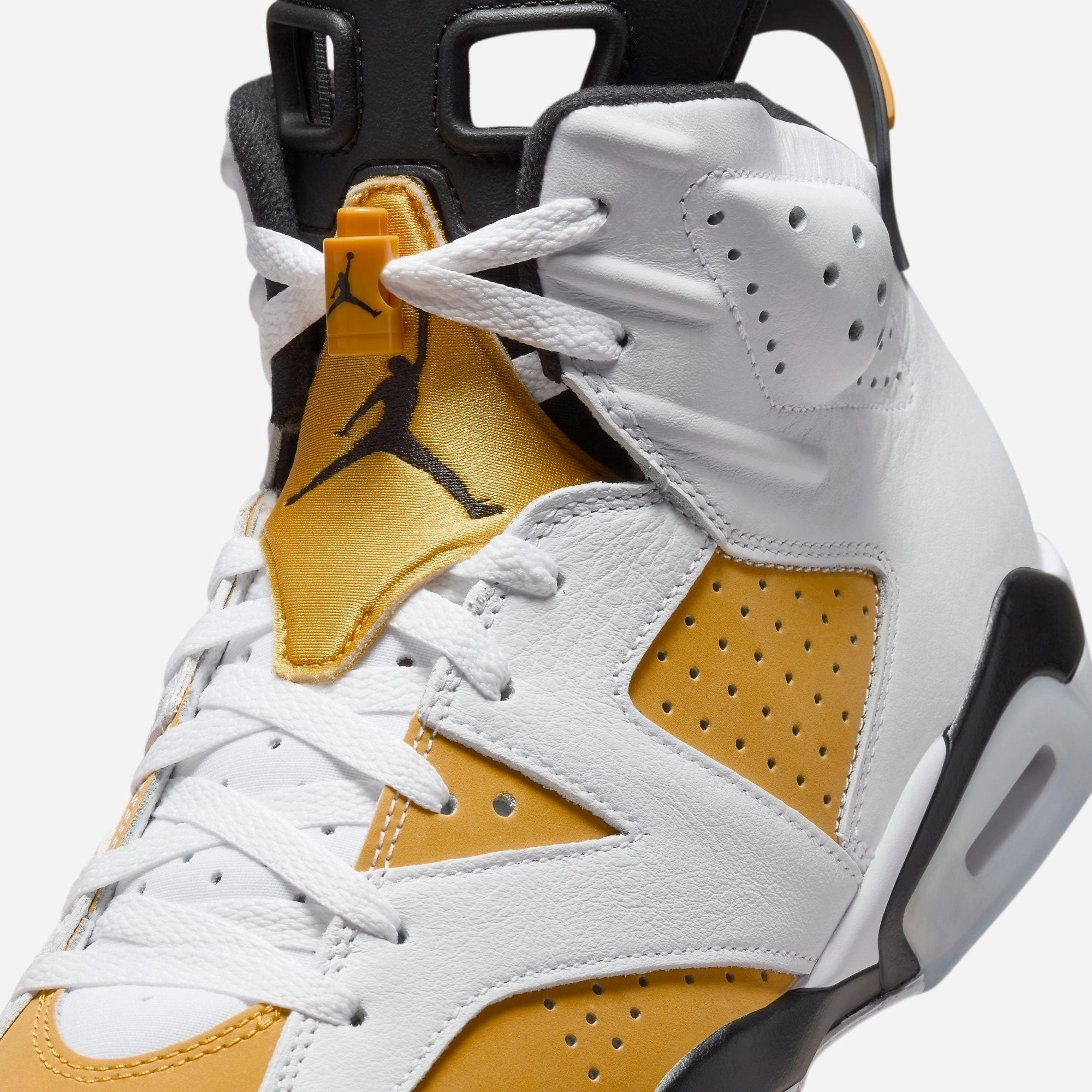 (Men's) Air Jordan 6 Retro 'White / Yellow Ochre' (2024) CT8529-170 Air Jordan 6 Classic High-Top Sneakers