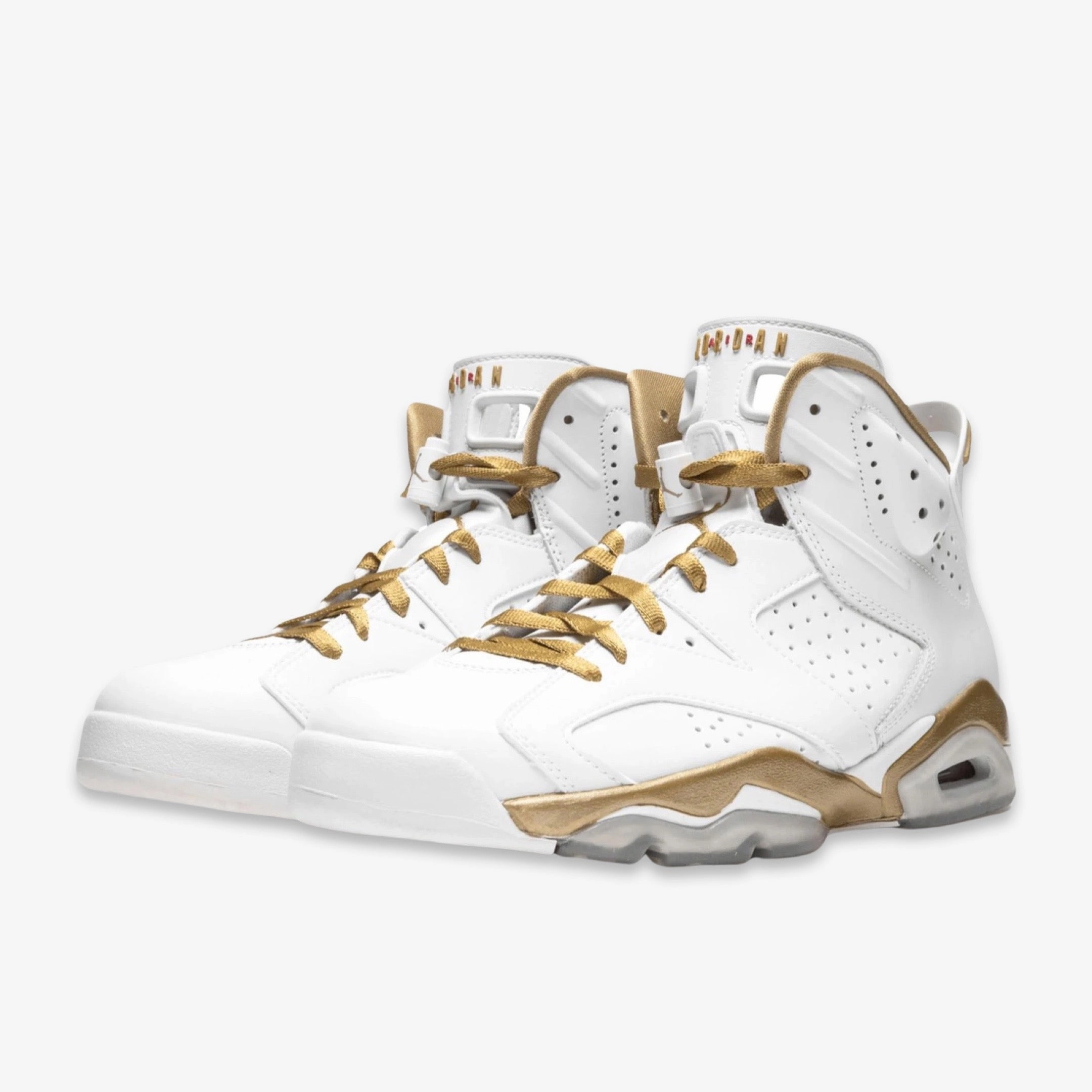 (Men's) Air Jordan 6 Retro Golden Moments 'GMP' (2012) 384664-135 Air Jordan 6 Classic High-Top Sneakers