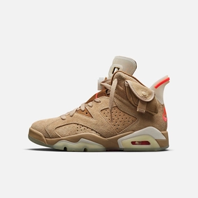 (Men's) Air Jordan 6 Retro SP x Travis Scott 'Cactus Jack British Khaki' (2021) DH0690-200 Air Jordan 6 high-top shoes for hoop fans