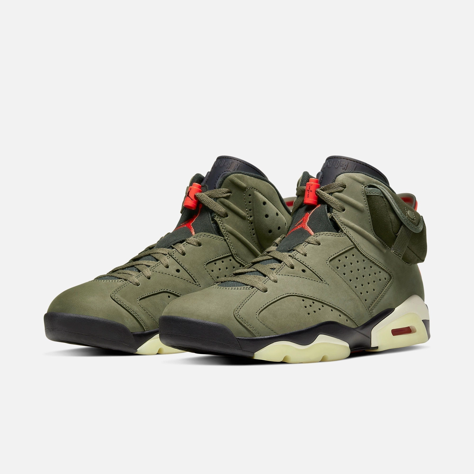 (Men's) Air Jordan 6 Retro SP x Travis Scott 'Cactus Jack Medium Olive' (2019) CN1084-200 Air Jordan 6 Classic High-Top Sneakers