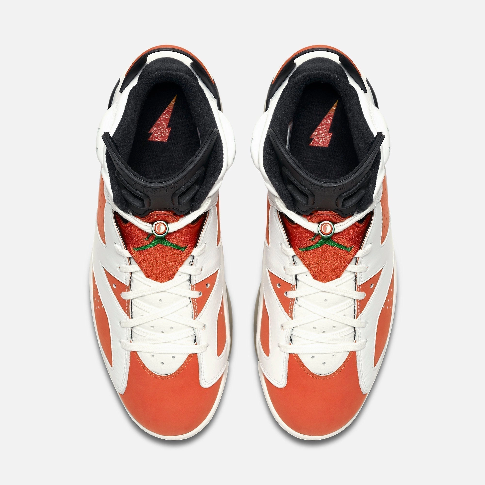 (Men's) Air Jordan 6 Retro x Gatorade 'Like Mike / Summit White' (2017) 384664-145 Air Jordan 6 Classic High-Top Sneakers