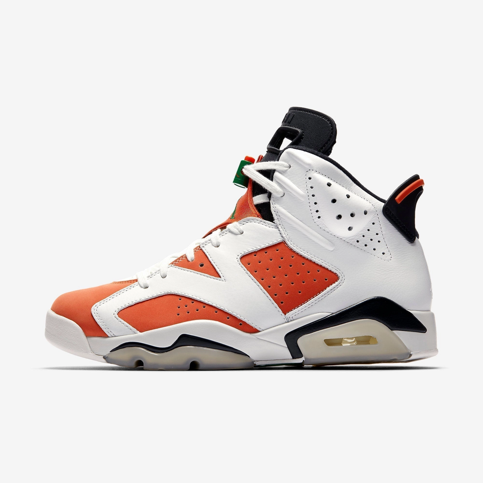 (Men's) Air Jordan 6 Retro x Gatorade 'Like Mike / Summit White' (2017) 384664-145 Air Jordan 6 high-top shoes for hoop fans