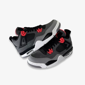[NEW-CONDITIONAL: Size 6Y / 7.5W] (GS) Air Jordan 4 Retro 'Infrared' (2022) 408452-061 Air Jordan 4 sneakers with visible air unit