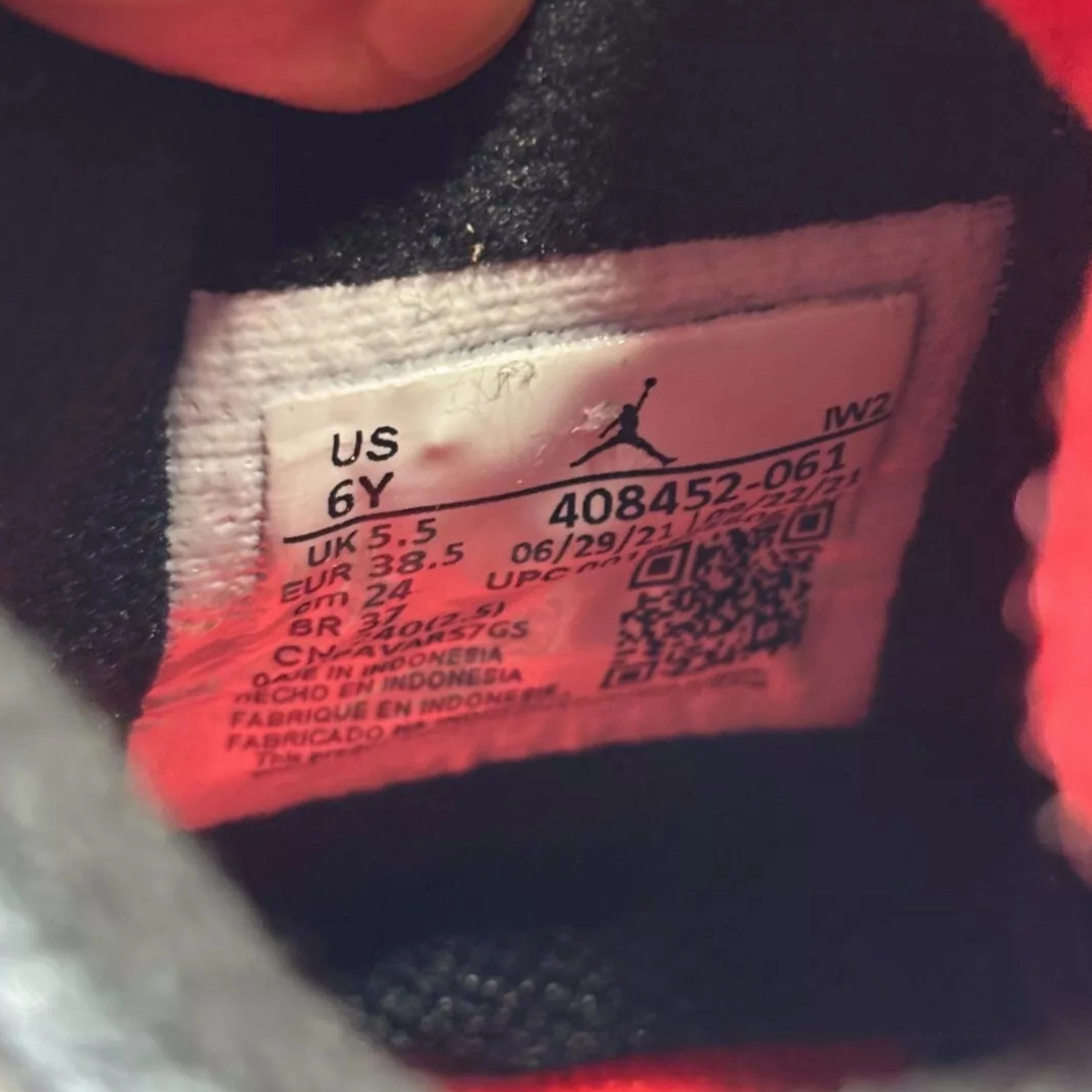 [NEW-CONDITIONAL: Size 6Y / 7.5W] (GS) Air Jordan 4 Retro 'Infrared' (2022) 408452-061 Air Jordan 4 Visible Air Unit Sneakers