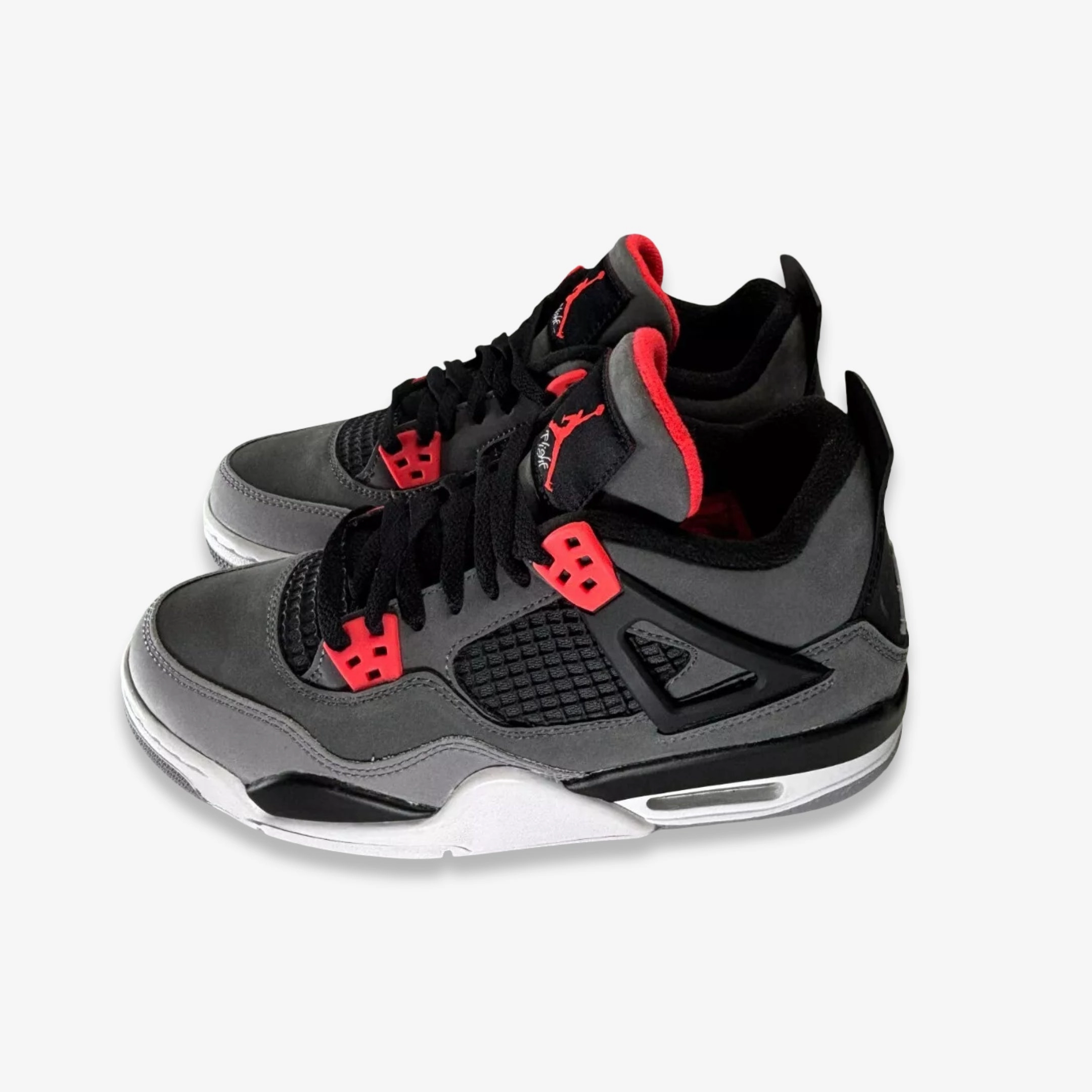 [NEW-CONDITIONAL: Size 6Y / 7.5W] (GS) Air Jordan 4 Retro 'Infrared' (2022) 408452-061 Air Jordan 4 Visible Air Unit Sneakers
