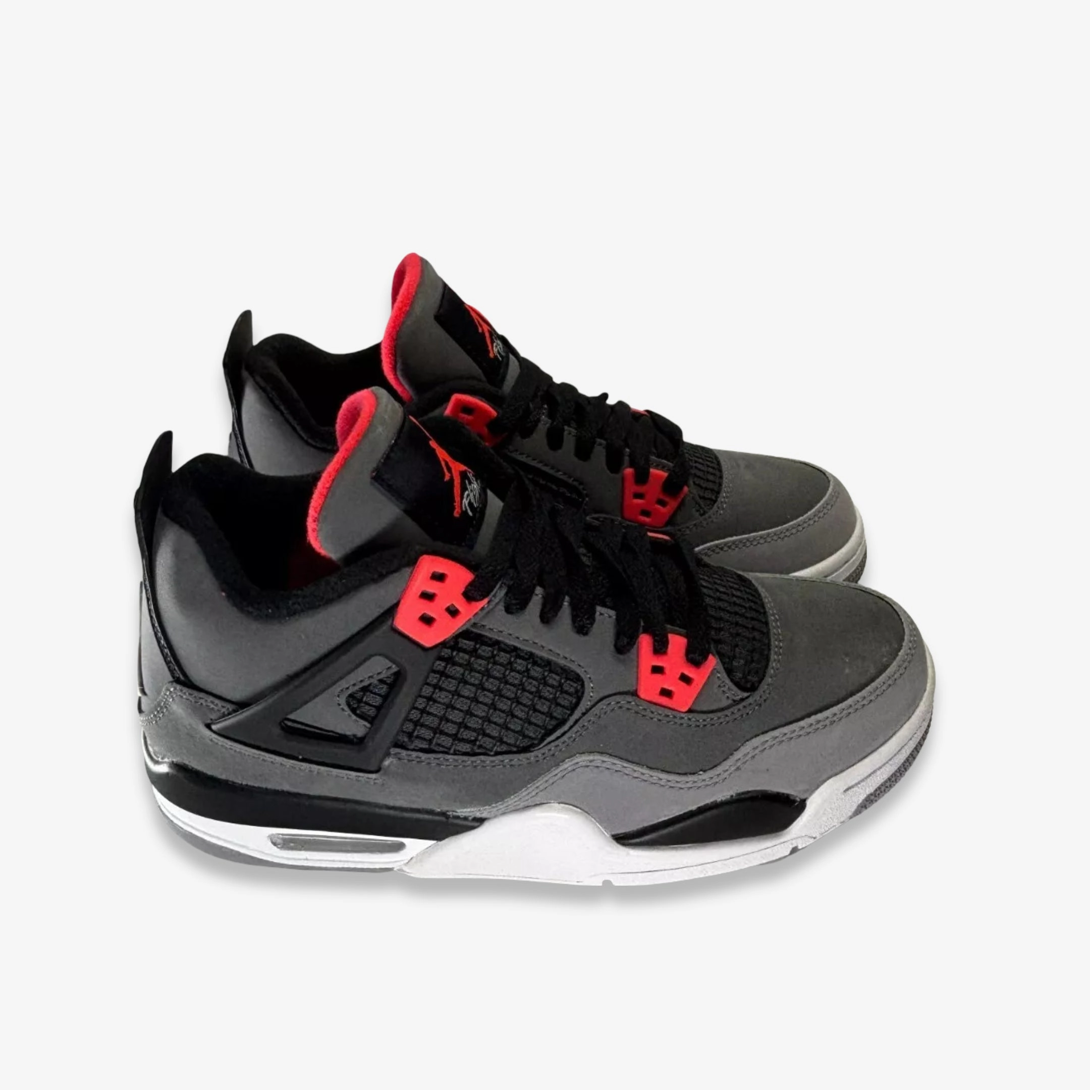 [NEW-CONDITIONAL: Size 6Y / 7.5W] (GS) Air Jordan 4 Retro 'Infrared' (2022) 408452-061 Air Jordan 4 Visible Air Unit Sneakers