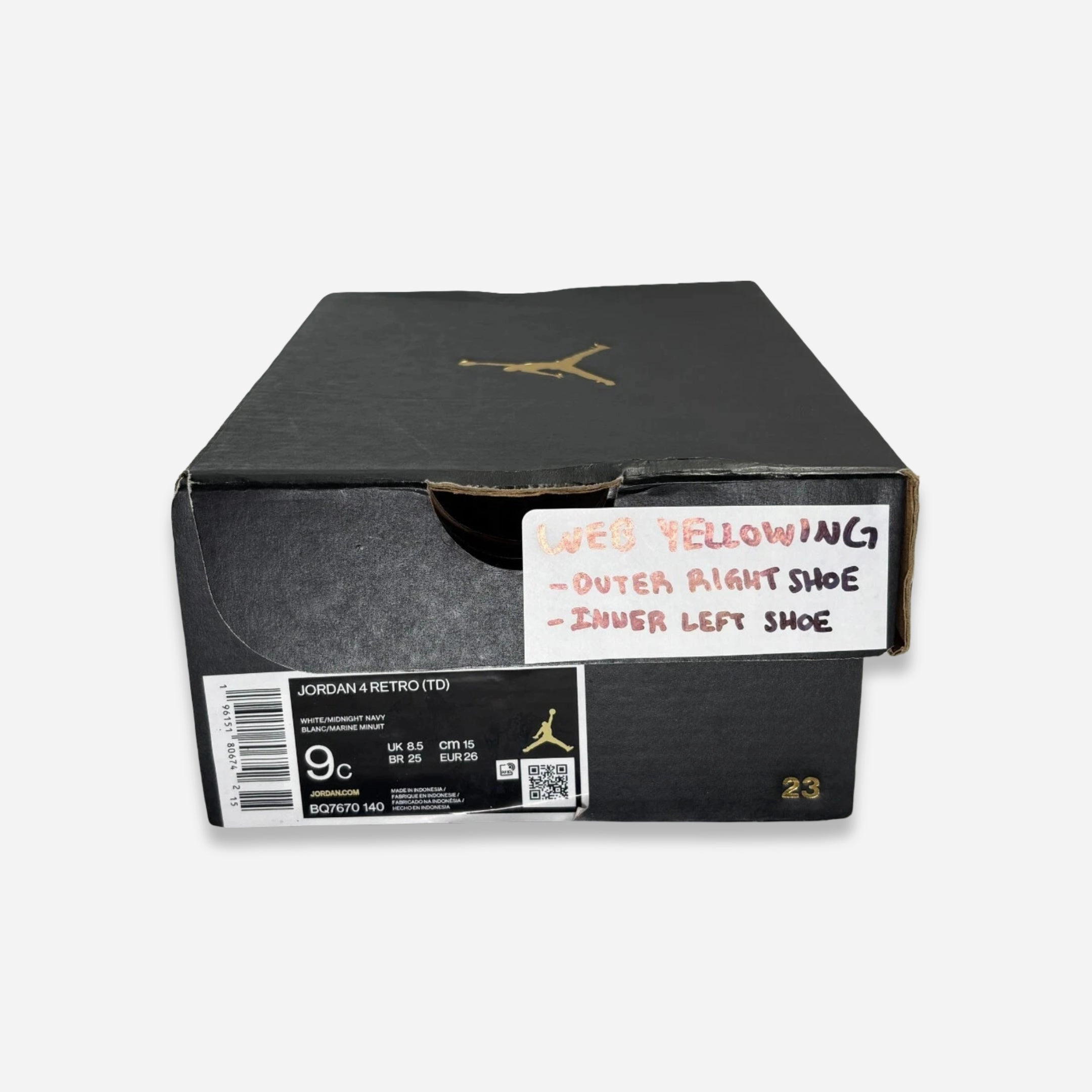 [NEW-CONDITIONAL: Size 9C] (TD) Air Jordan 4 Retro 'Midnight Navy' (2022) BQ7670-140 Air Jordan 4 Visible Air Unit Sneakers