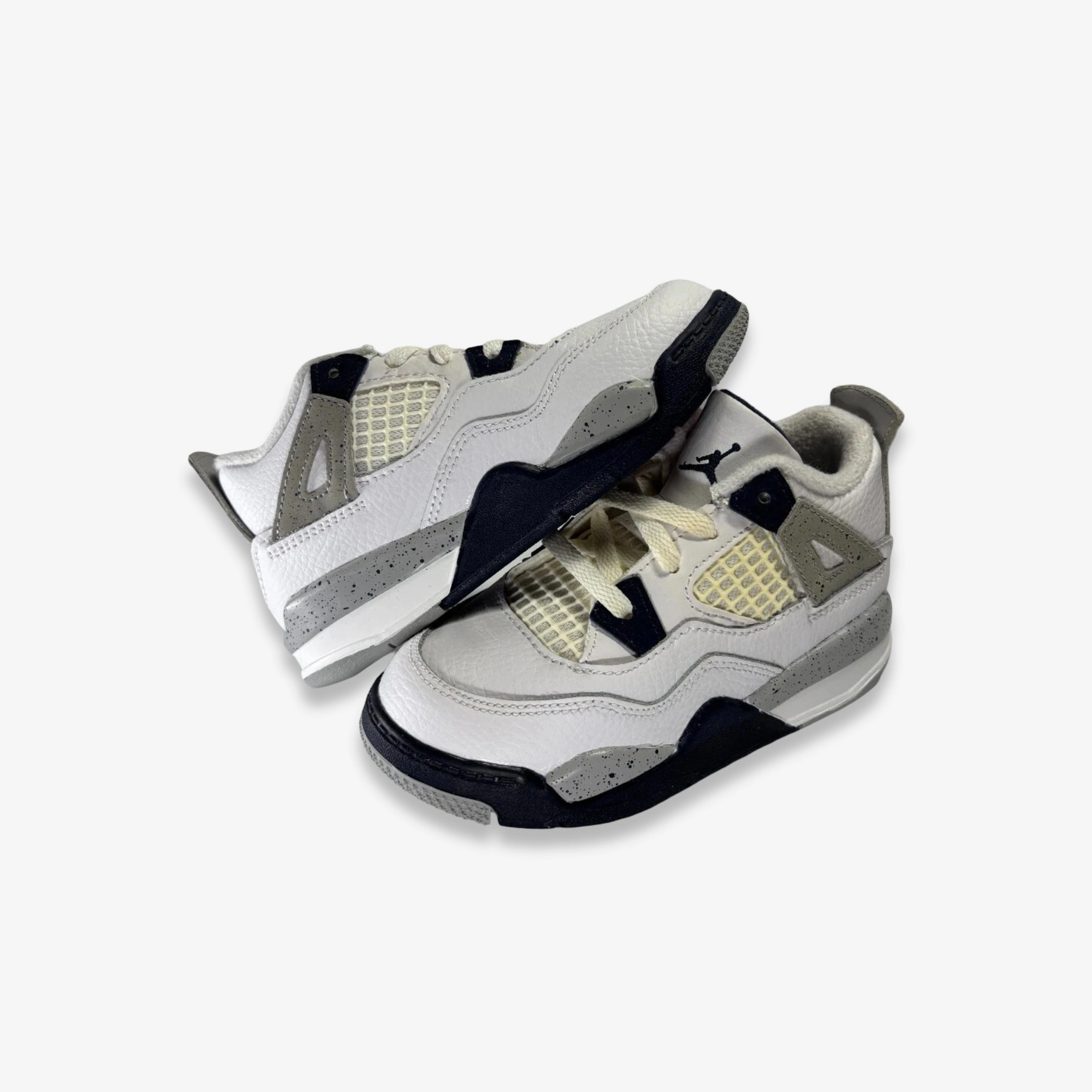 [NEW-CONDITIONAL: Size 9C] (TD) Air Jordan 4 Retro 'Midnight Navy' (2022) BQ7670-140 Air Jordan 4 sneakers with visible air unit