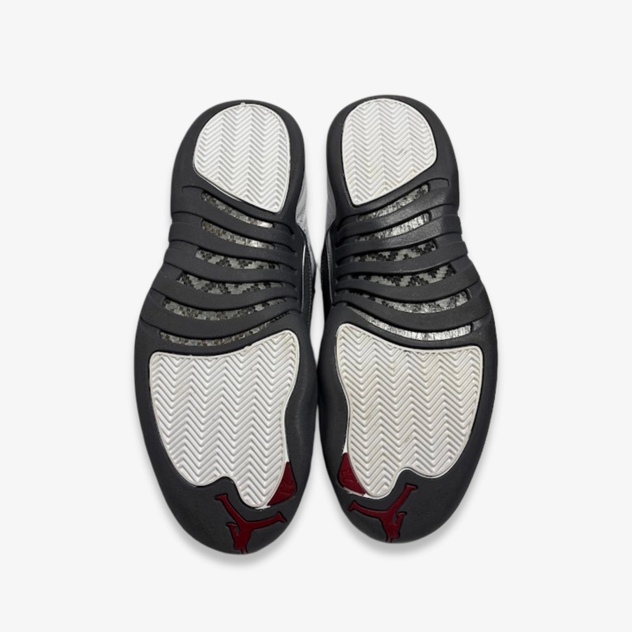 [PRE-LOVED: Size 10.5M / 12W] (Men's) Air Jordan 12 Retro 'White / Dark Grey' (2019) 130690-160 Air Jordan 12 Game-Ready Sneakers