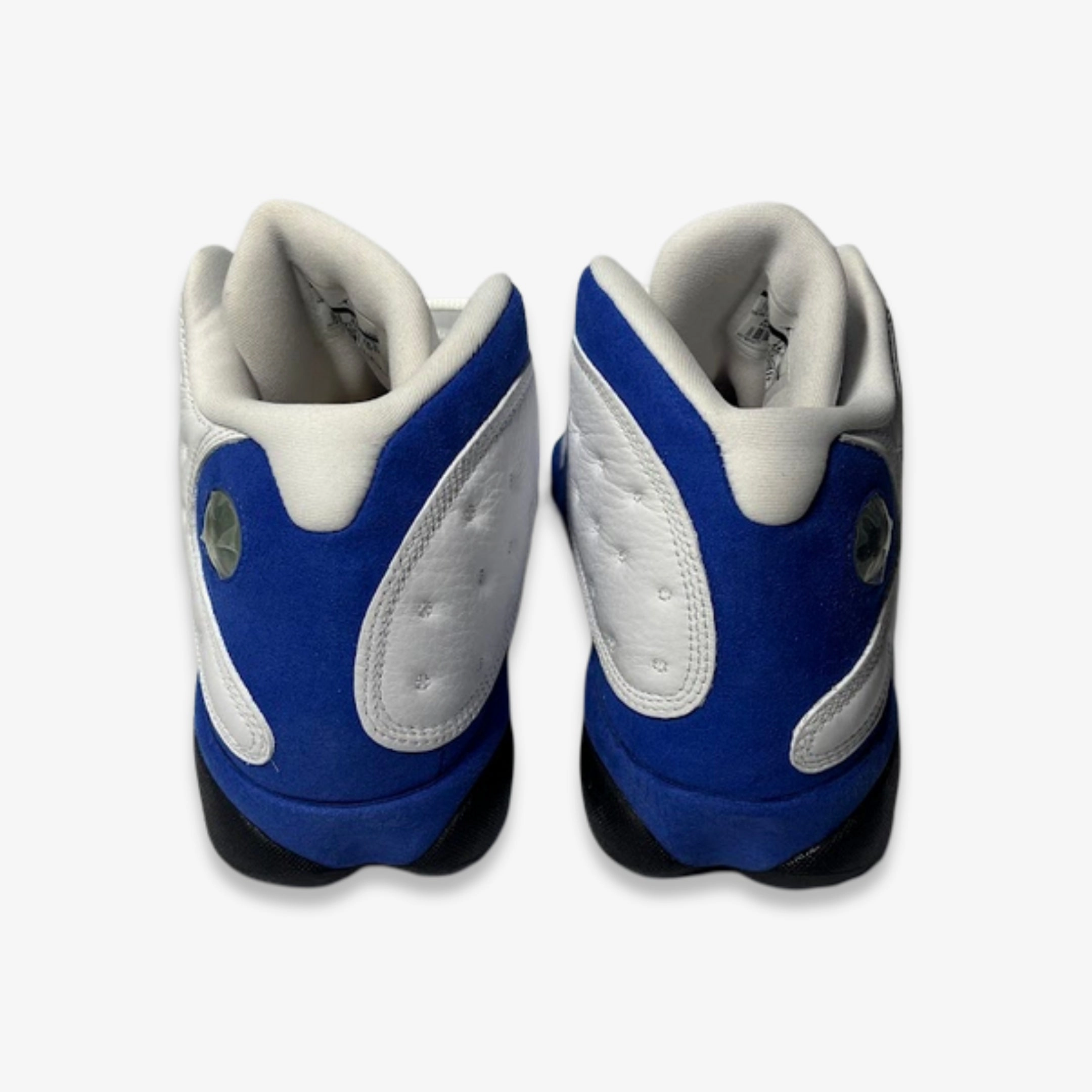 [PRE-LOVED: Size 10.5M / 12W] (Men's) Air Jordan 13 Retro 'White / Hyper Royal' (2018) 414571-117 Air Jordan 13 Bold Sole Basketball Shoes