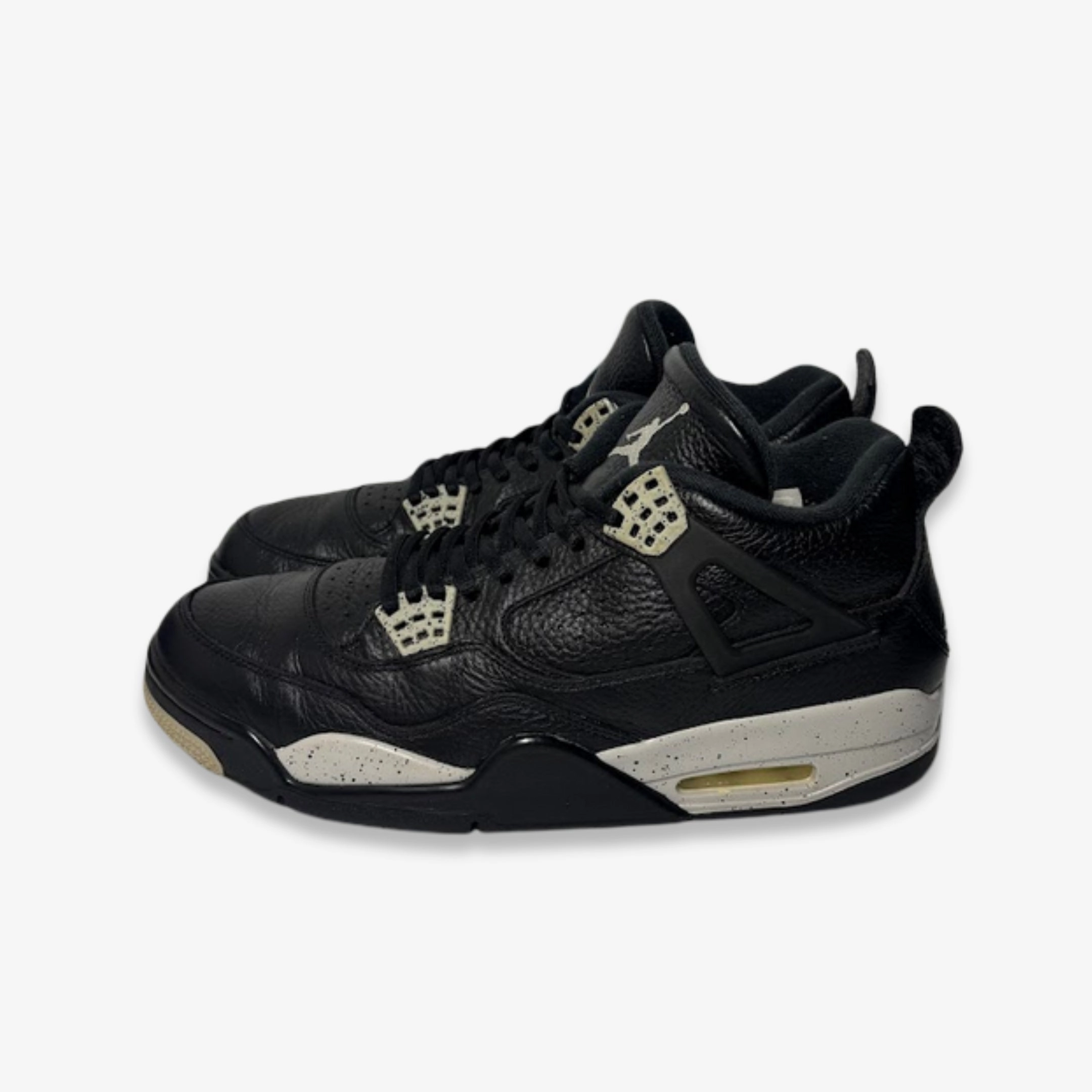 [PRE-LOVED: Size 10.5M / 12W] (Men's) Air Jordan 4 Retro LS 'Oreo' (2015) 314254-003 Air Jordan 4 Visible Air Unit Sneakers