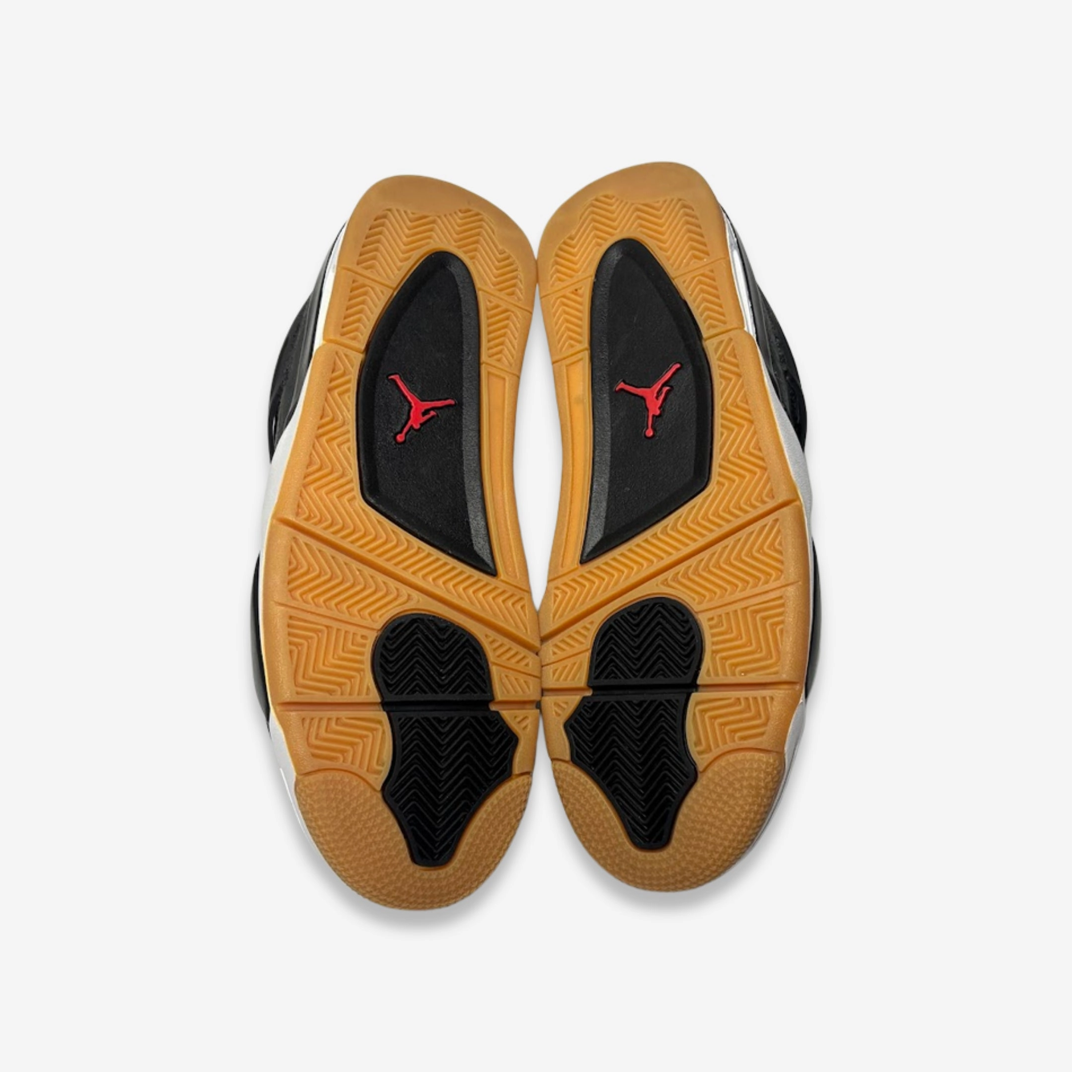 [PRE-LOVED: Size 10.5M / 12W] (Men's) Air Jordan 4 Retro SE 'Laser Black / Gum' (2019) CI1184-001 Air Jordan 4 Visible Air Unit Sneakers