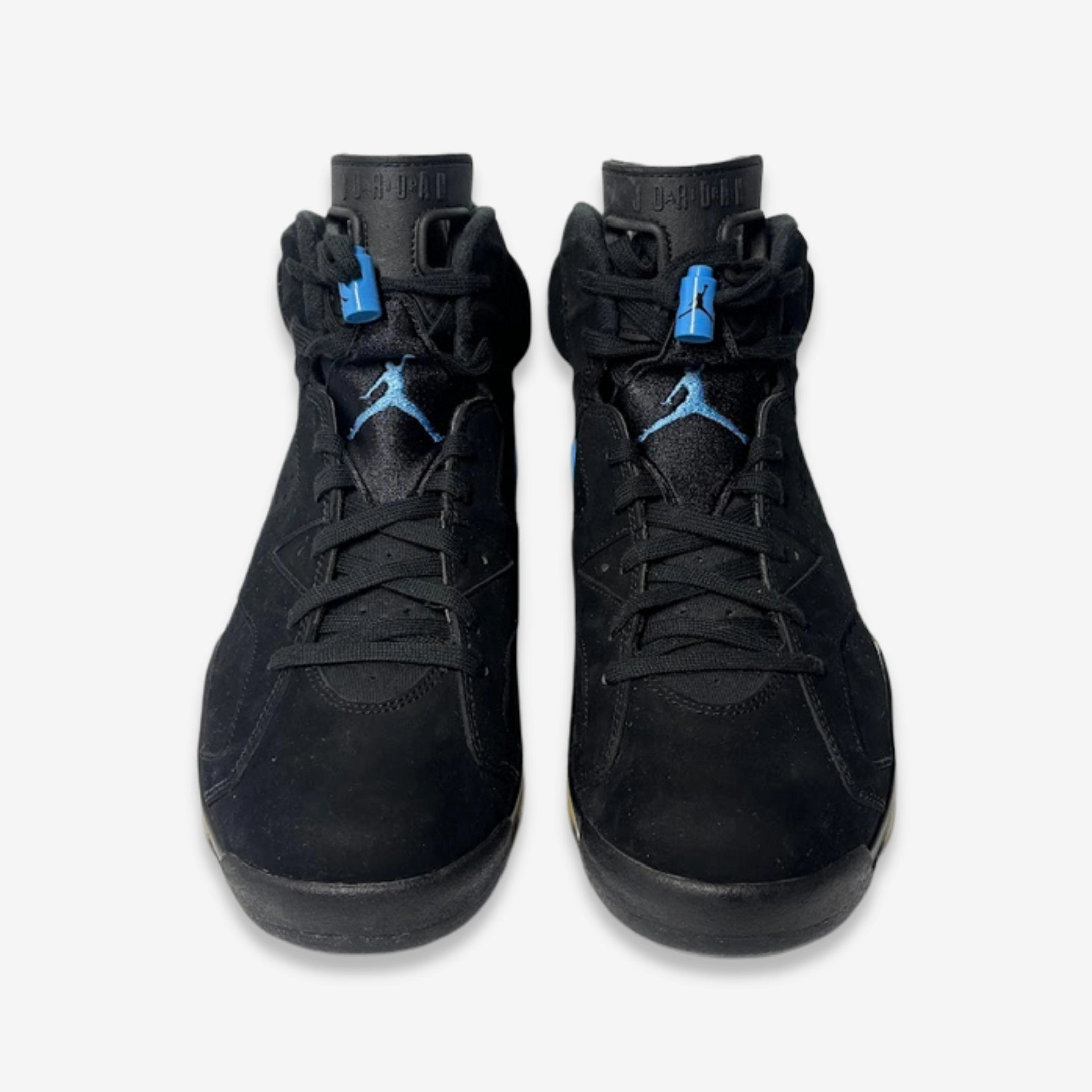 [PRE-LOVED: Size 10M / 11.5W] (Men's) Air Jordan 6 Retro 'Black / UNC University Blue' (2017) 384664-006 Air Jordan 6 Classic High-Top Sneakers