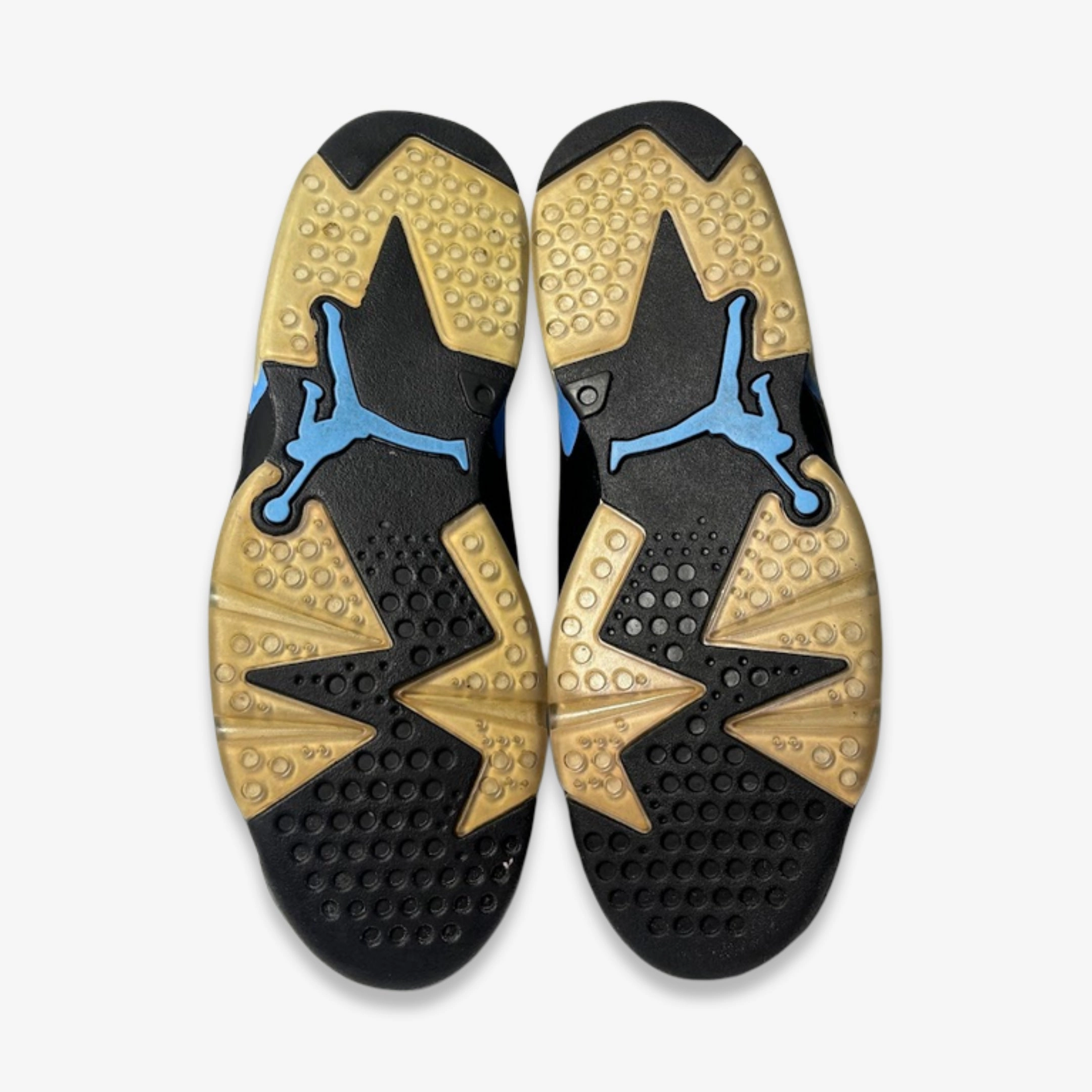 [PRE-LOVED: Size 10M / 11.5W] (Men's) Air Jordan 6 Retro 'Black / UNC University Blue' (2017) 384664-006 Air Jordan 6 Classic High-Top Sneakers