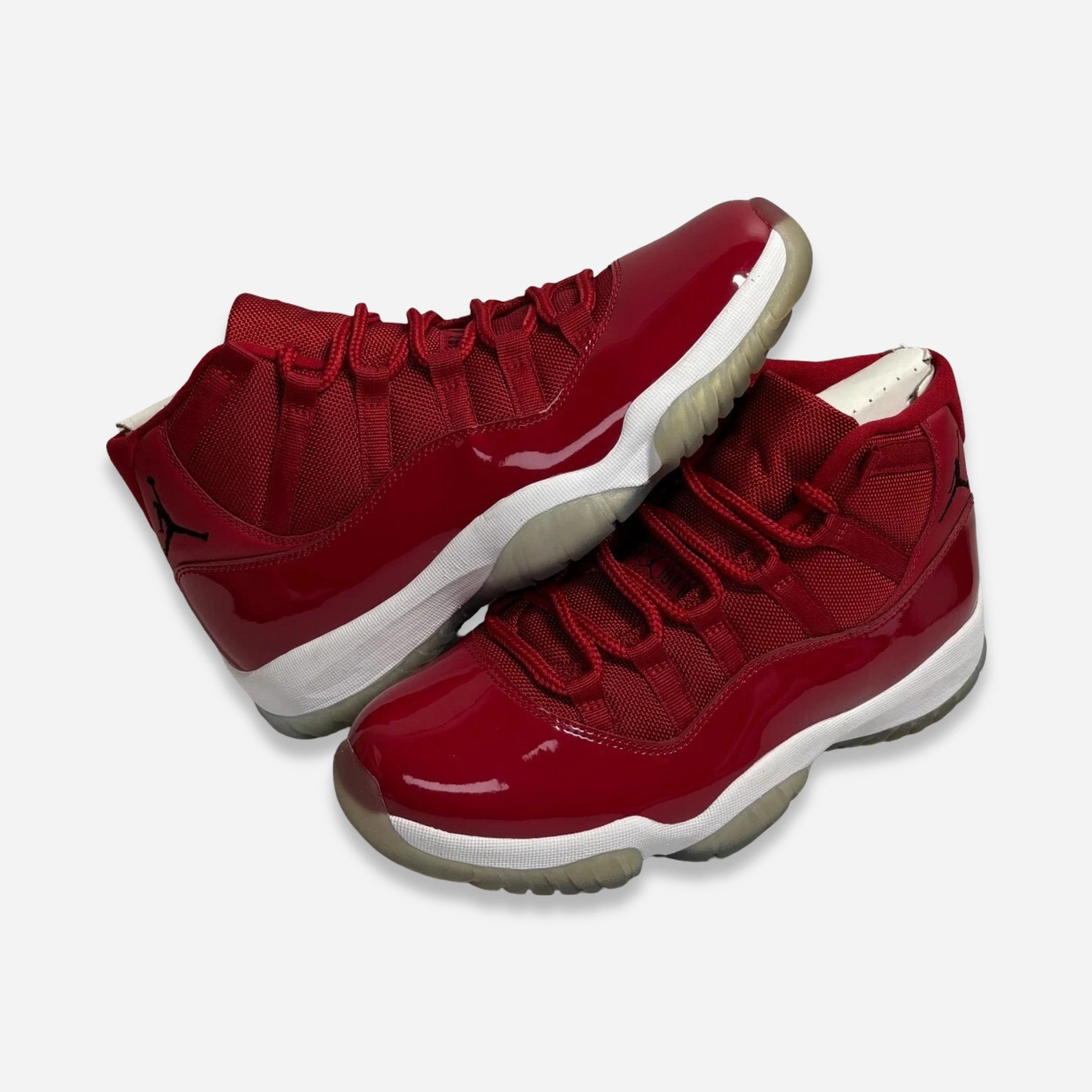 [PRE-LOVED: Size 8.5M / 10W] (Men's) Air Jordan 11 Retro 'Win Like 96' (2017) 378037-623 Air Jordan 11 basketball shoes with patent look
