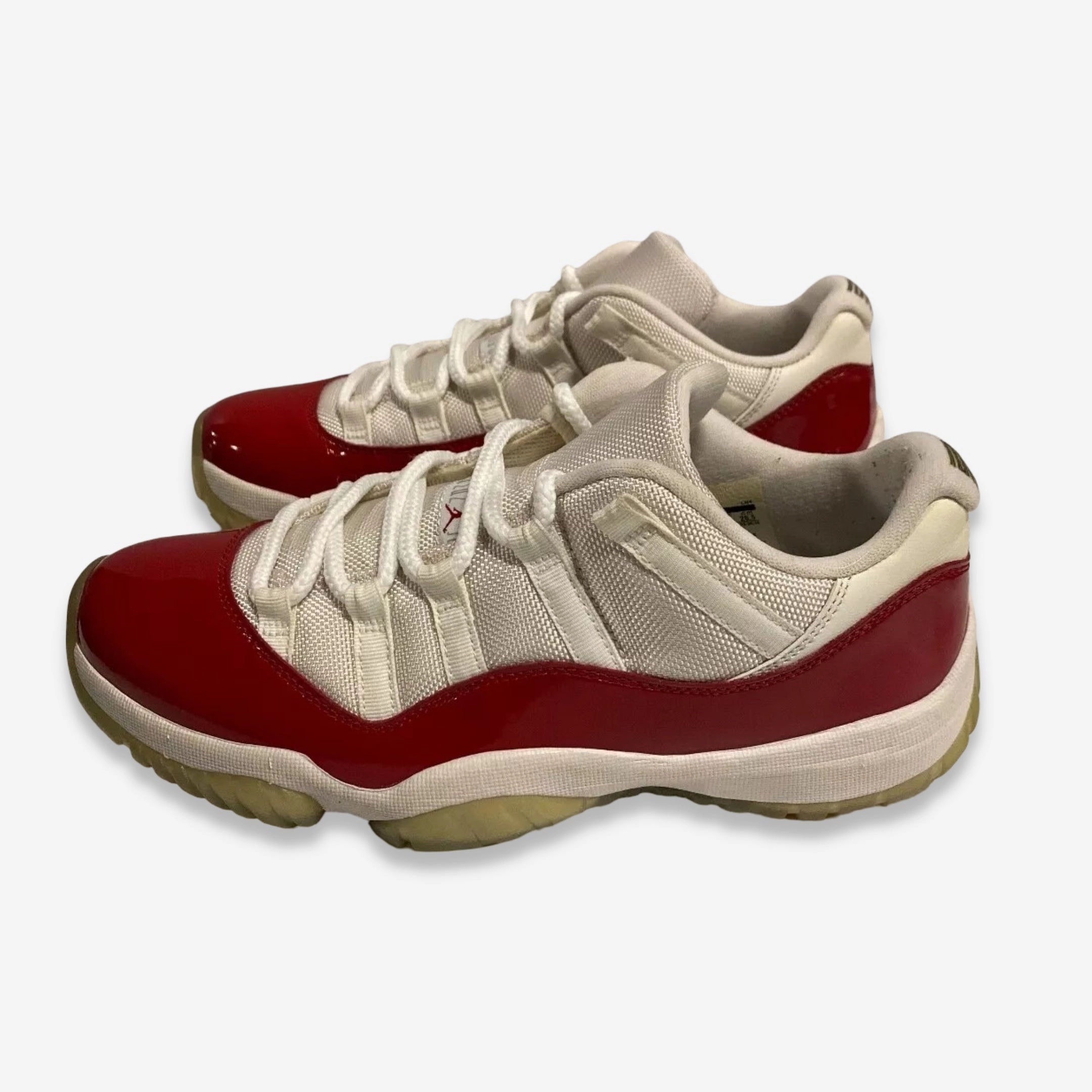[PRE-LOVED: Size 8.5M / 10W] (Men's) Air Jordan 11 Retro Low 'Cherry' (2016) 528895-102 Air Jordan 11 Patent Basketball Shoes