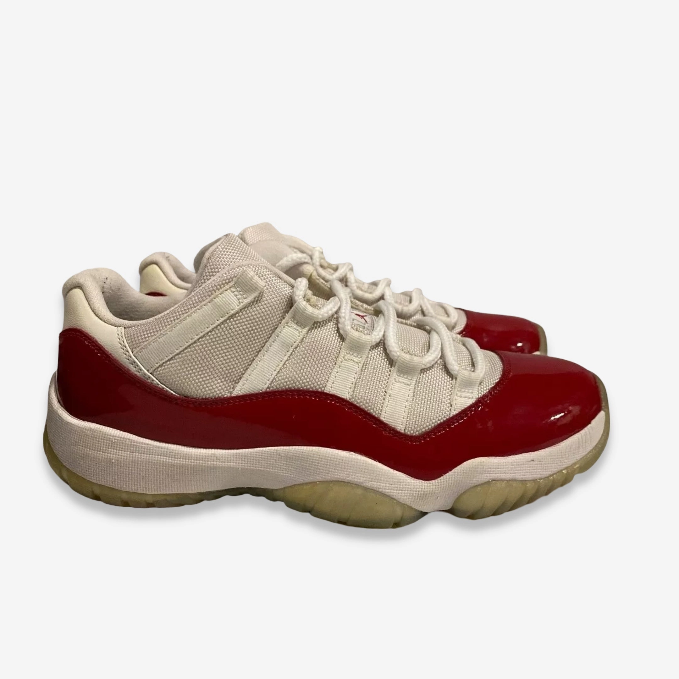 [PRE-LOVED: Size 8.5M / 10W] (Men's) Air Jordan 11 Retro Low 'Cherry' (2016) 528895-102 Air Jordan 11 Patent Basketball Shoes