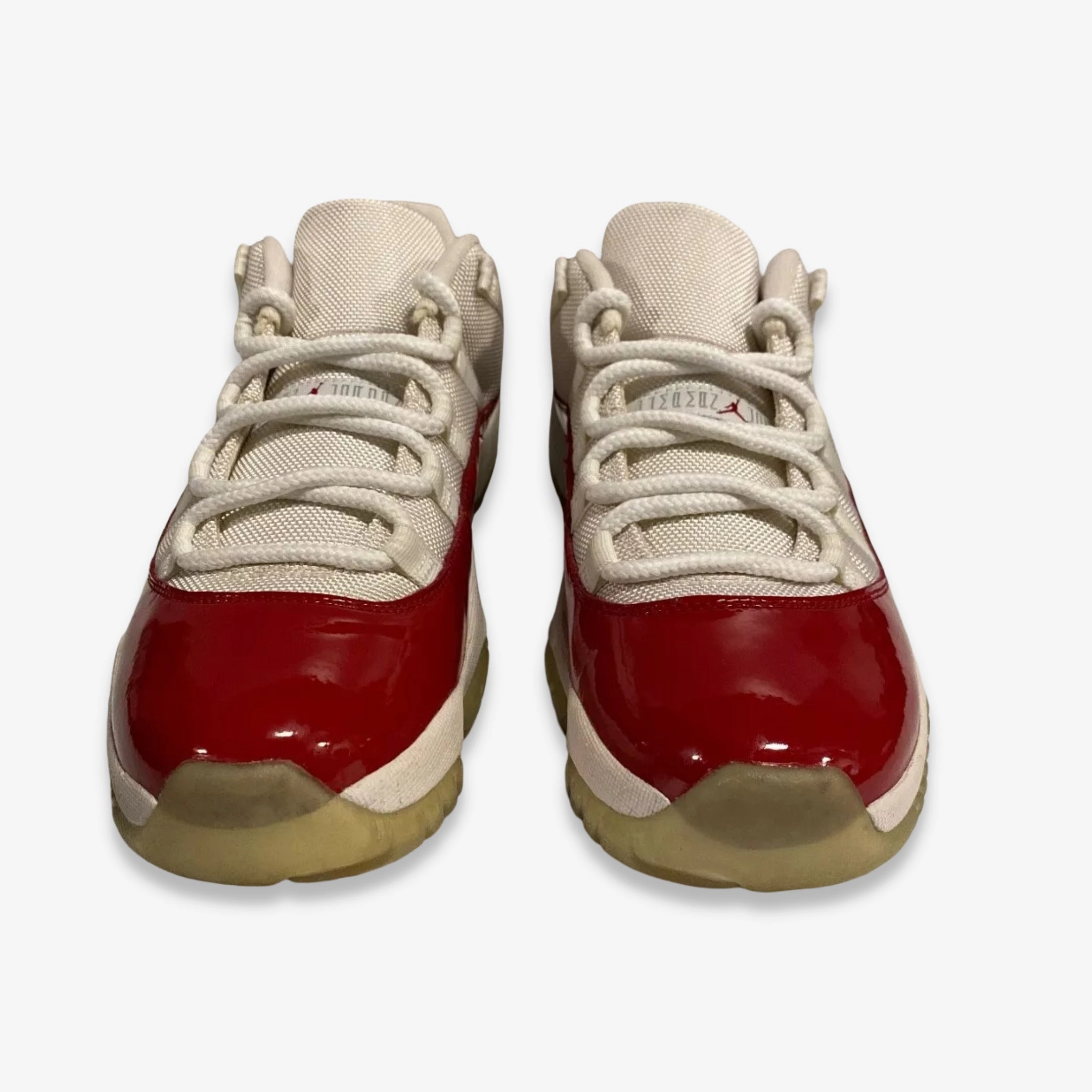 [PRE-LOVED: Size 8.5M / 10W] (Men's) Air Jordan 11 Retro Low 'Cherry' (2016) 528895-102 Air Jordan 11 Patent Basketball Shoes