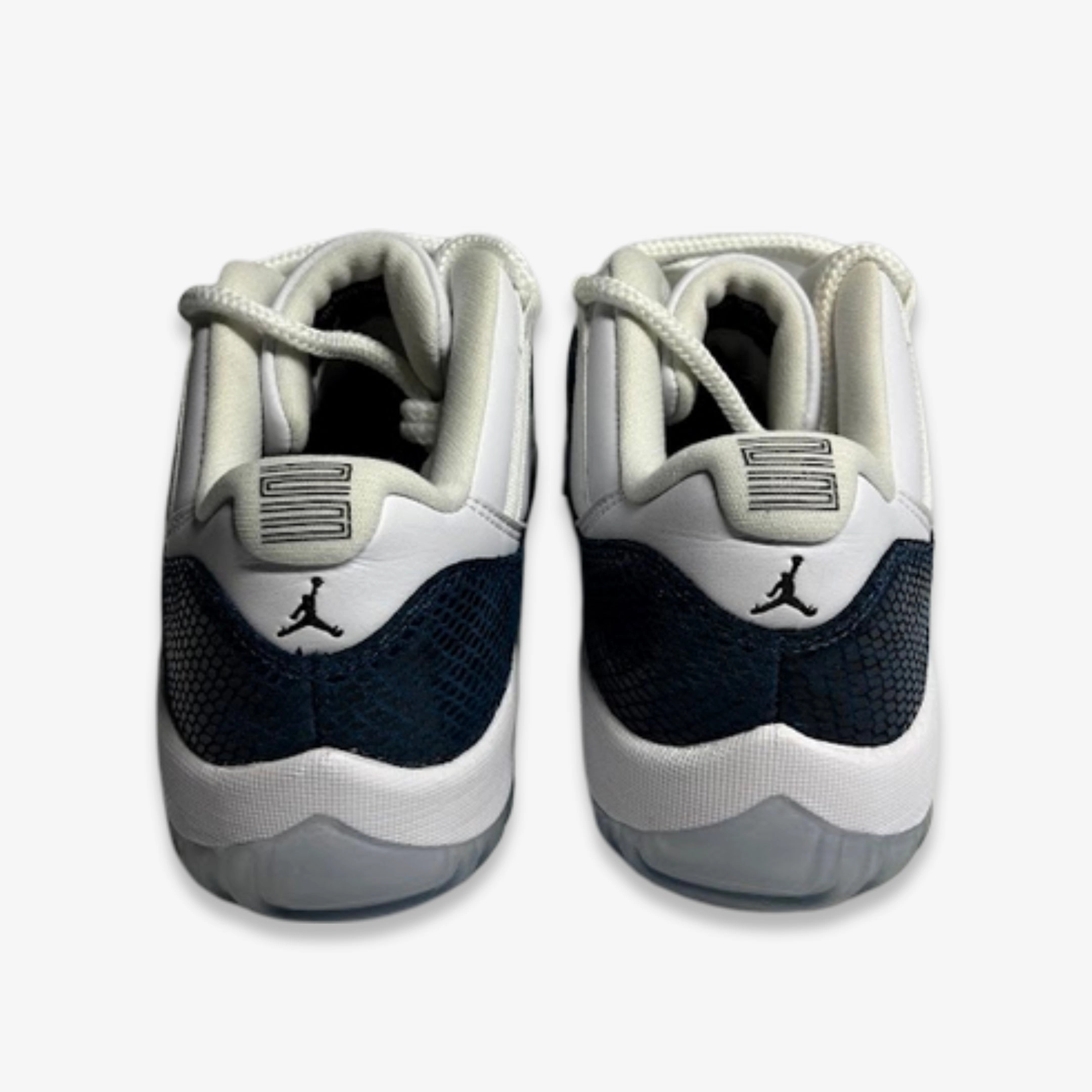 [PRE-LOVED: Size 8.5M / 10W]  (Men's) Air Jordan 11 Retro Low LE 'Navy Snakeskin' (2019) CD6846-102 Air Jordan 11 Patent Basketball Shoes