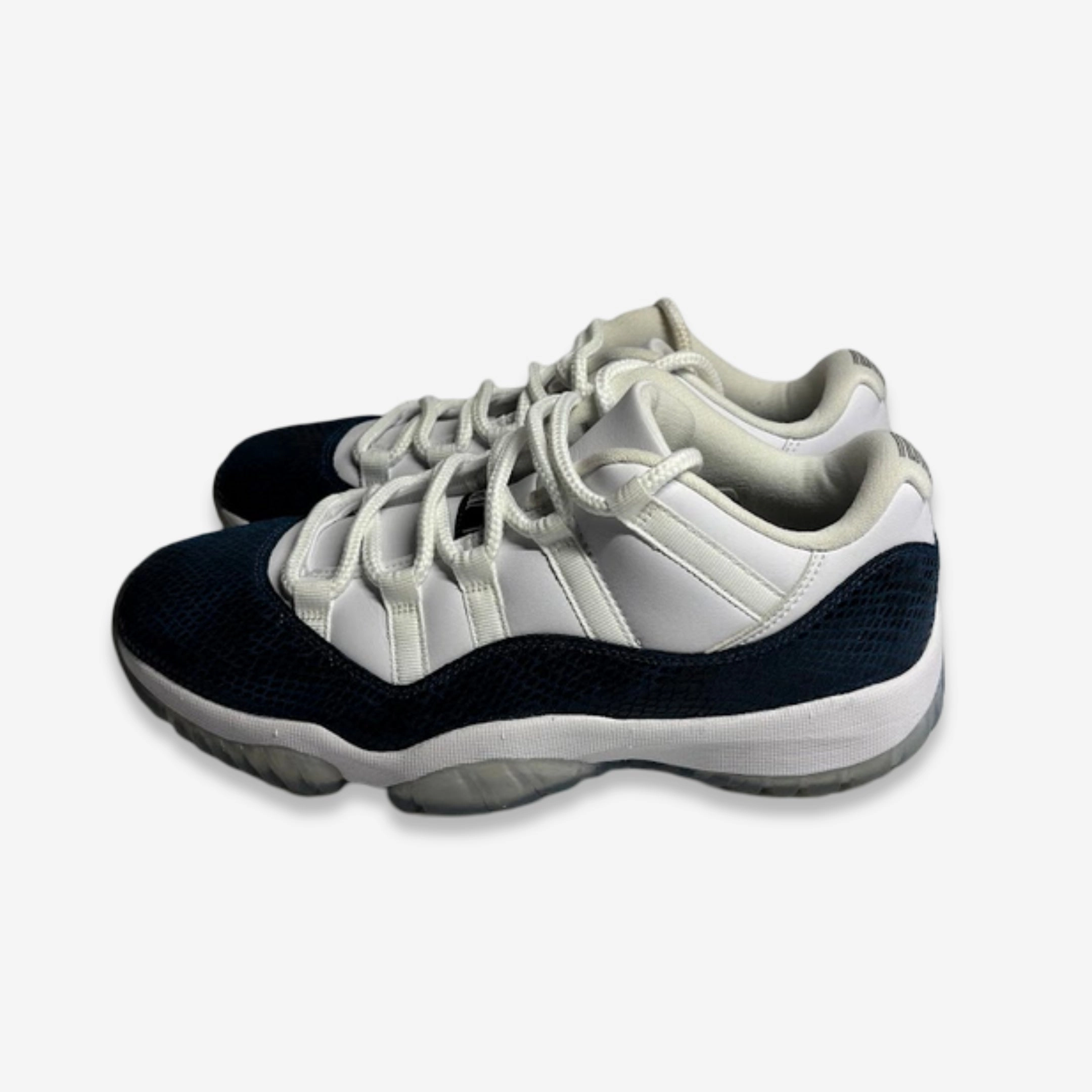 [PRE-LOVED: Size 8.5M / 10W]  (Men's) Air Jordan 11 Retro Low LE 'Navy Snakeskin' (2019) CD6846-102 Air Jordan 11 Patent Basketball Shoes