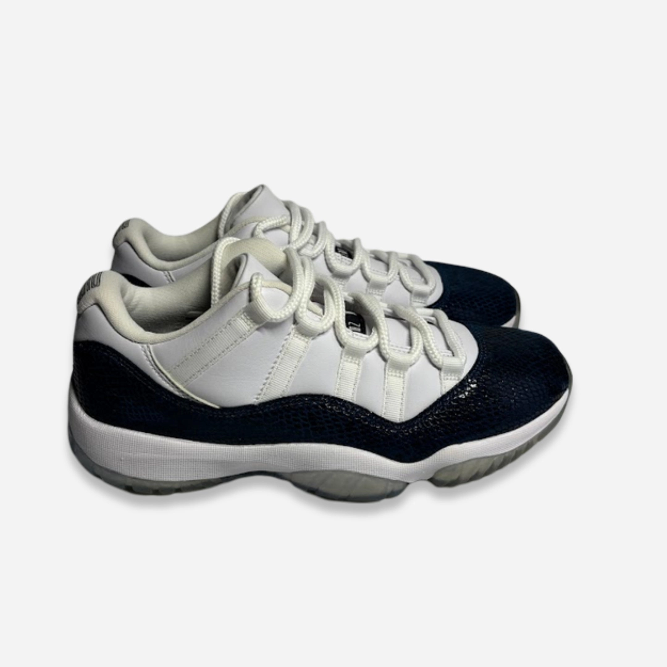 [PRE-LOVED: Size 8.5M / 10W]  (Men's) Air Jordan 11 Retro Low LE 'Navy Snakeskin' (2019) CD6846-102 Air Jordan 11 Patent Basketball Shoes