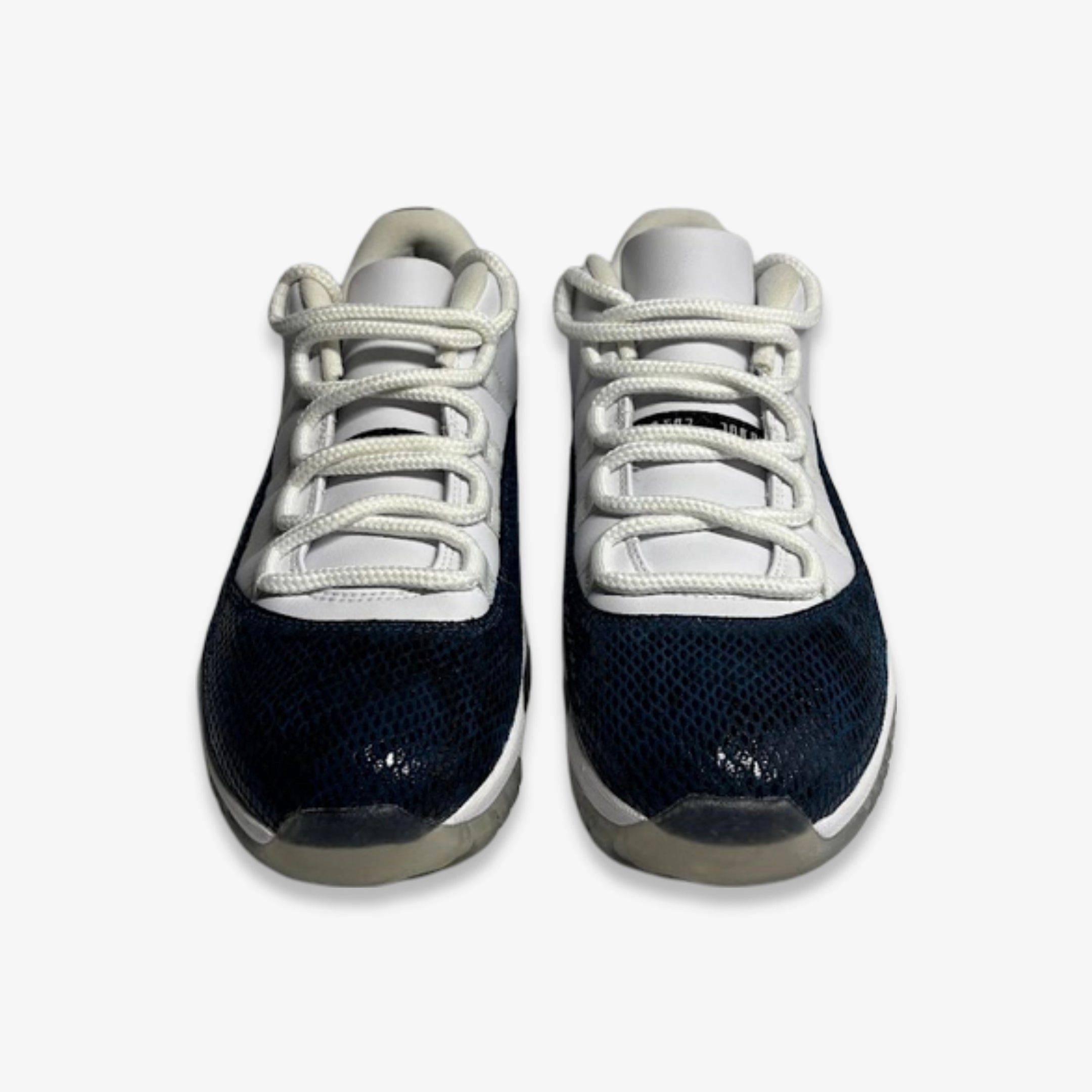 [PRE-LOVED: Size 8.5M / 10W]  (Men's) Air Jordan 11 Retro Low LE 'Navy Snakeskin' (2019) CD6846-102 Air Jordan 11 Patent Basketball Shoes