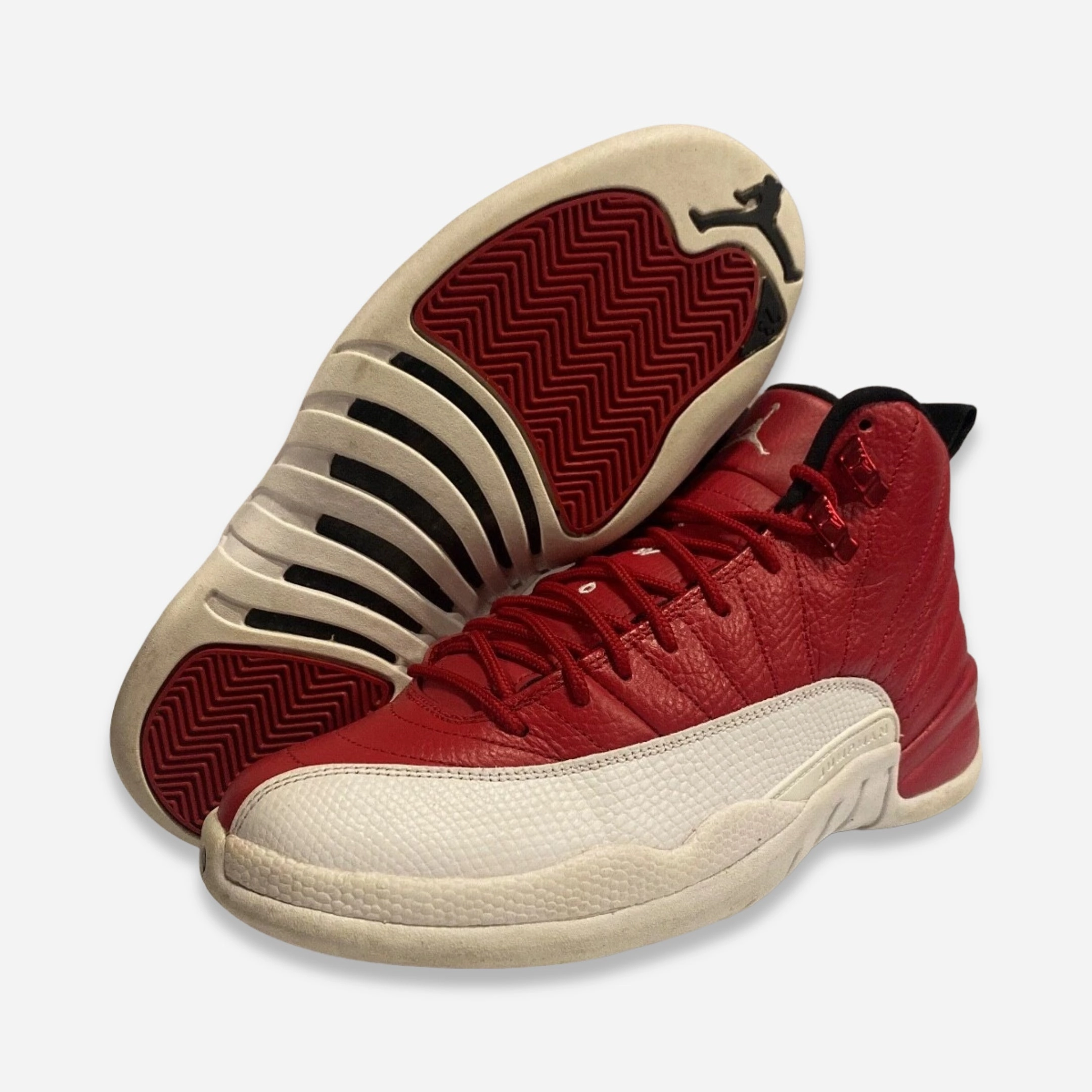 [PRE-LOVED: Size 8.5M / 10W] (Men's) Air Jordan 12 Retro 'Gym Red / White' (2016) 130690-600 Air Jordan 12 performance sneakers for court