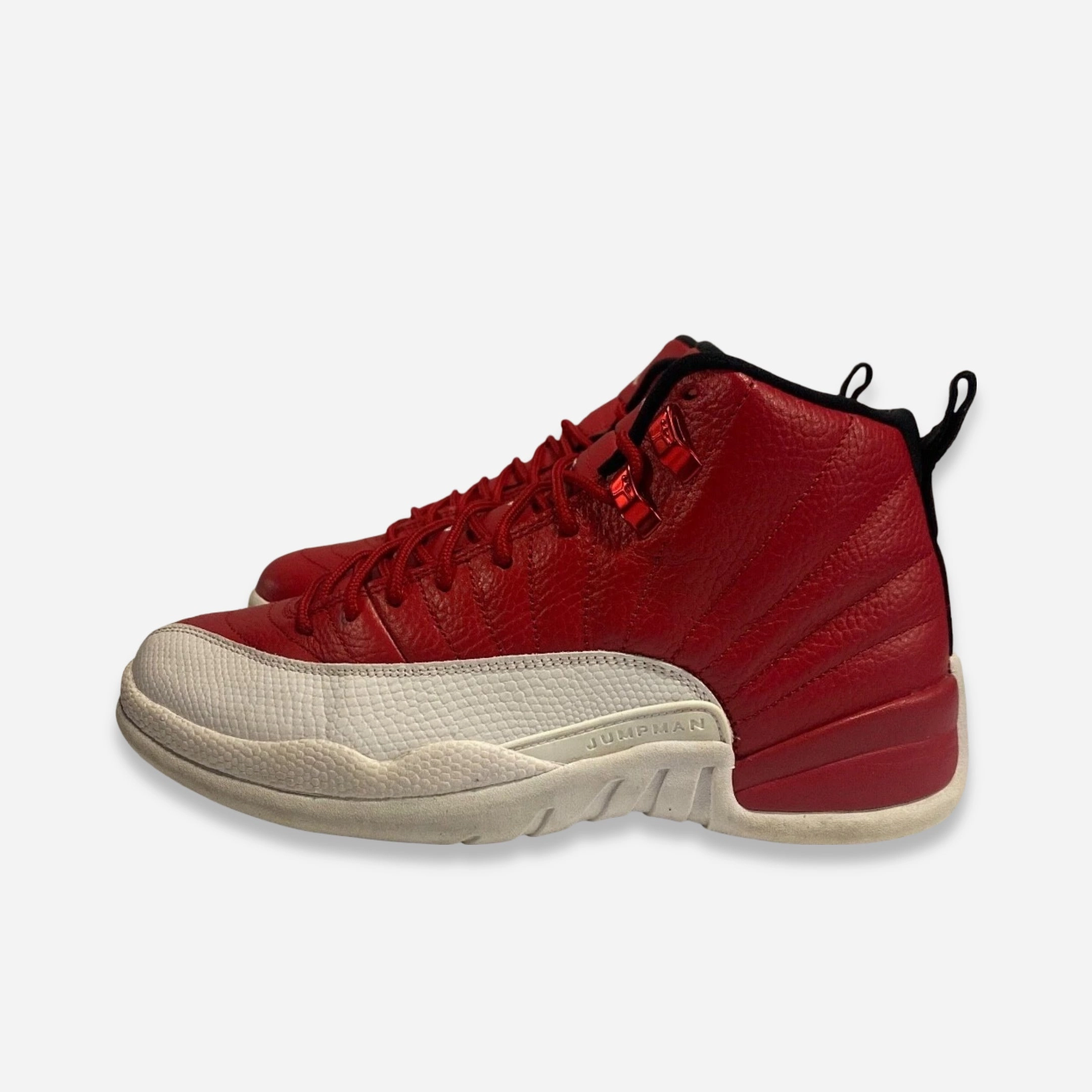 [PRE-LOVED: Size 8.5M / 10W] (Men's) Air Jordan 12 Retro 'Gym Red / White' (2016) 130690-600 Air Jordan 12 Game-Ready Sneakers
