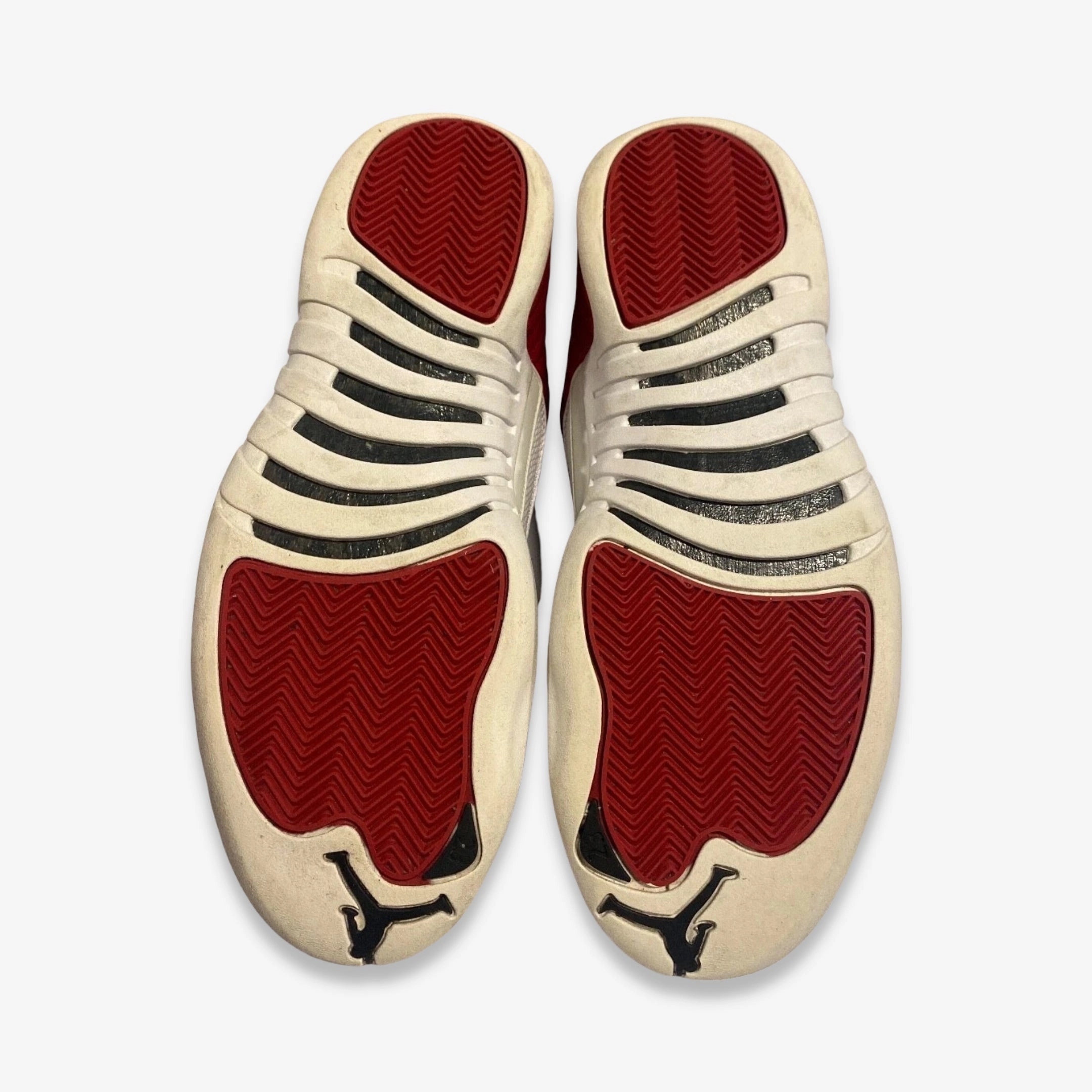 [PRE-LOVED: Size 8.5M / 10W] (Men's) Air Jordan 12 Retro 'Gym Red / White' (2016) 130690-600 Air Jordan 12 Game-Ready Sneakers