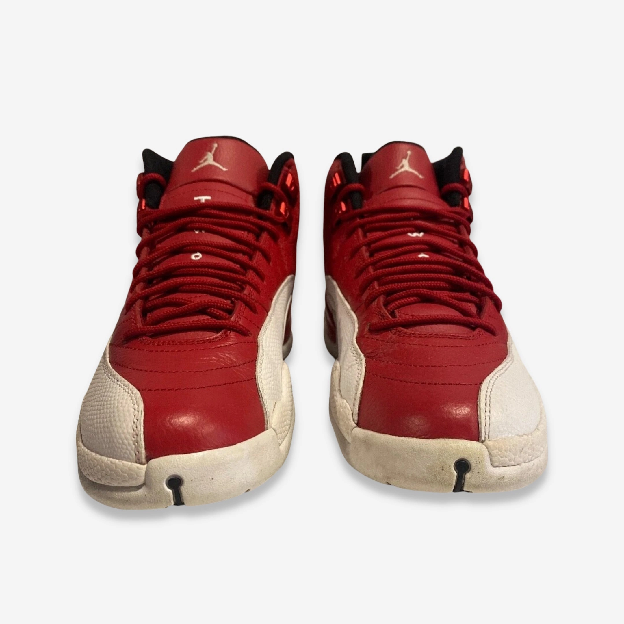 [PRE-LOVED: Size 8.5M / 10W] (Men's) Air Jordan 12 Retro 'Gym Red / White' (2016) 130690-600 Air Jordan 12 Game-Ready Sneakers