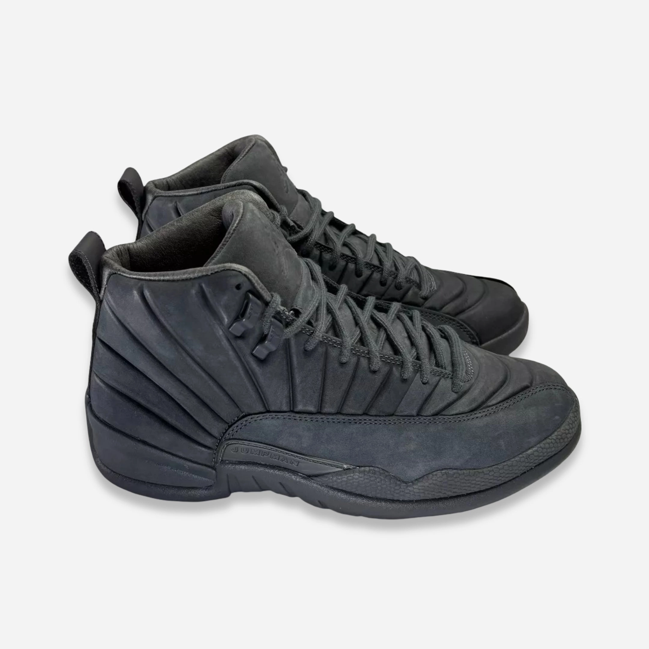 [PRE-LOVED: Size 8.5M / 10W] (Men's) Air Jordan 12 Retro x PSNY 'Dark Grey' (2015) 130690-003 Air Jordan 12 Game-Ready Sneakers