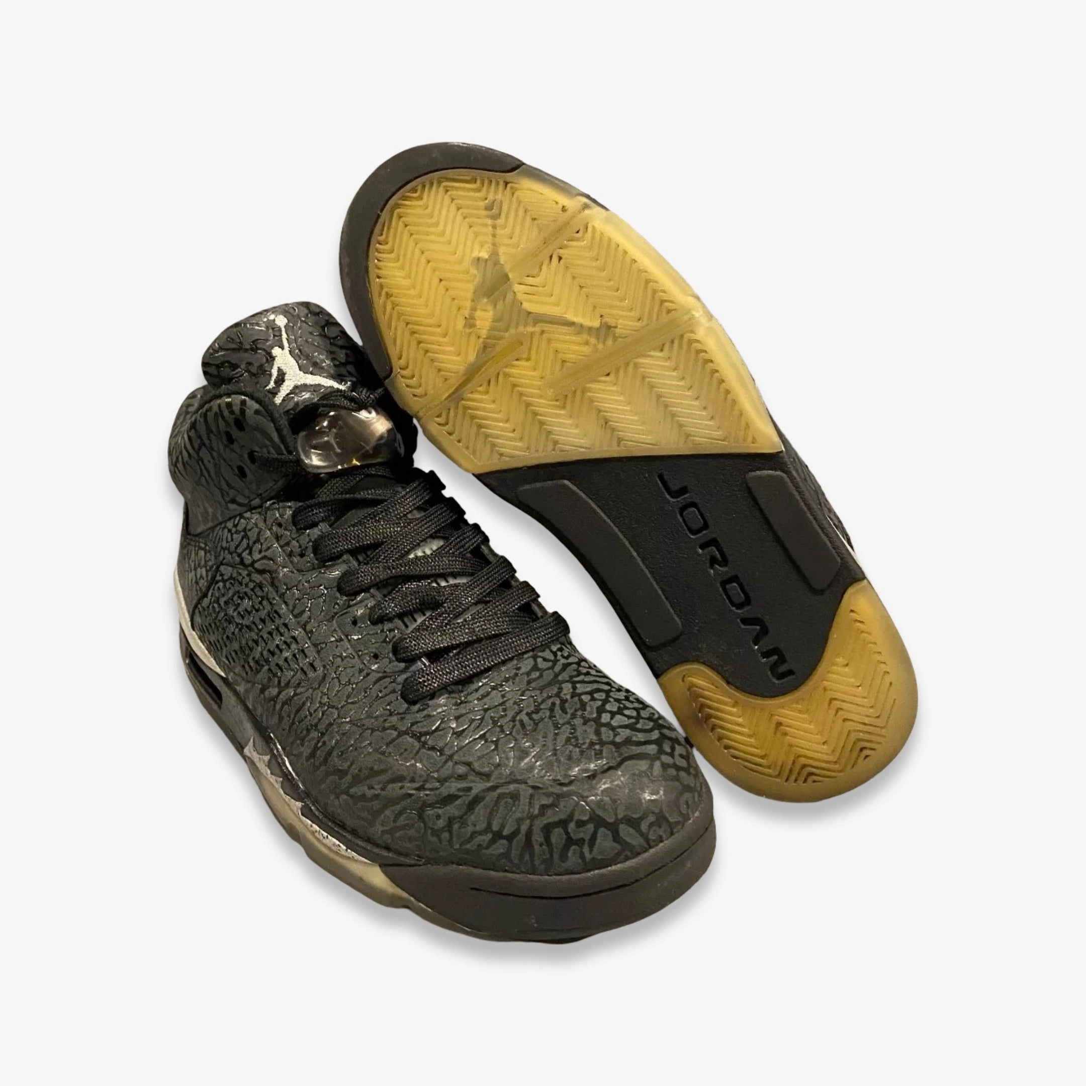 [PRE-LOVED: Size 8.5M / 10W] (Men's) Air Jordan 5 Retro 3Lab5 'Metallic Silver' (2014) 599581-003 Air Jordan 5 shoes with mesh panel details