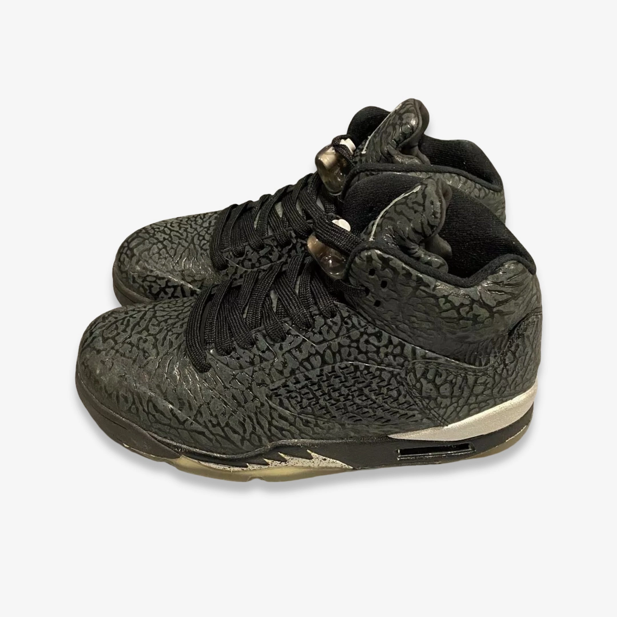[PRE-LOVED: Size 8.5M / 10W] (Men's) Air Jordan 5 Retro 3Lab5 'Metallic Silver' (2014) 599581-003 Air Jordan 5 Mesh Panel Basketball Shoes