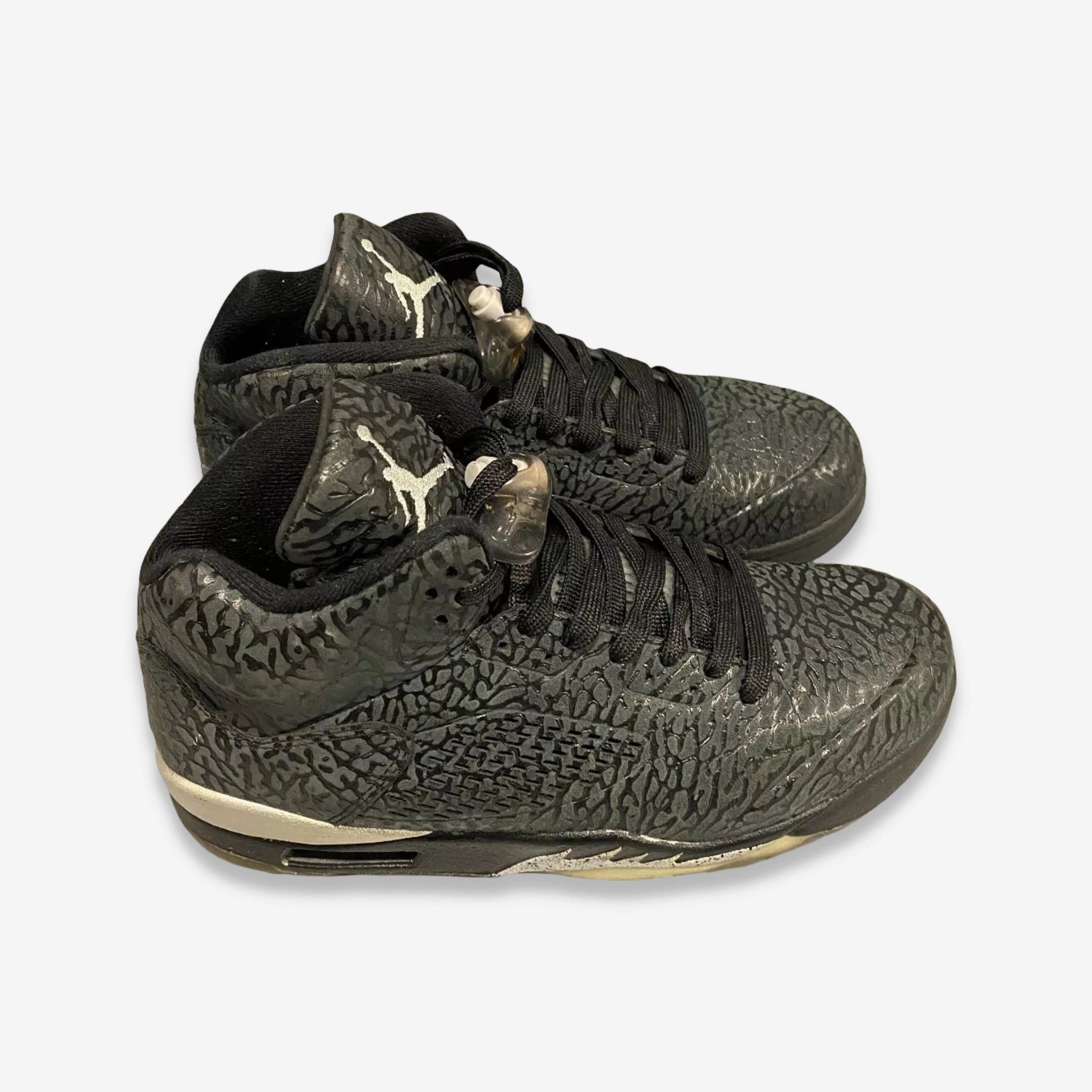 [PRE-LOVED: Size 8.5M / 10W] (Men's) Air Jordan 5 Retro 3Lab5 'Metallic Silver' (2014) 599581-003 Air Jordan 5 Mesh Panel Basketball Shoes