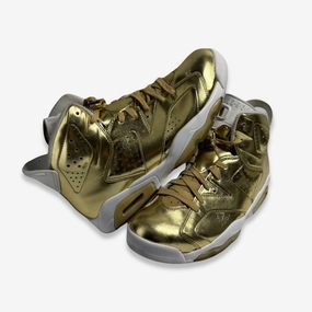 [PRE-LOVED: Size 8.5M / 10W] (Men's) Air Jordan 6 Retro Pinnacle 'Metallic Gold' (2016) 854271-730 Air Jordan 6 high-top shoes for hoop fans